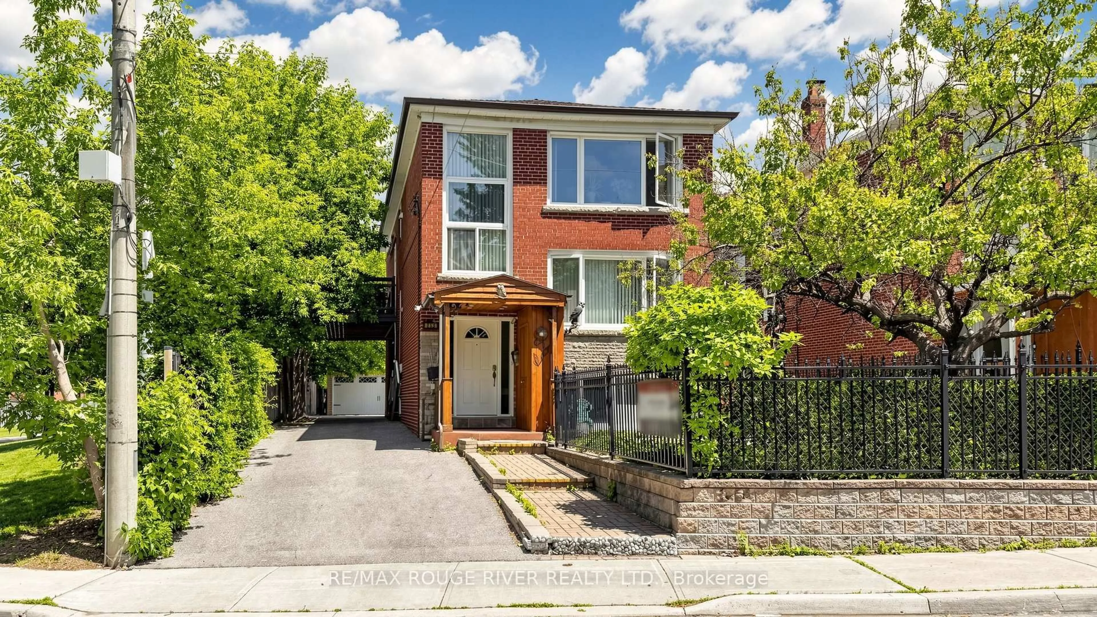 Home with brick exterior material, street for 263 Oak Park Ave, Toronto Ontario M4C 4N4