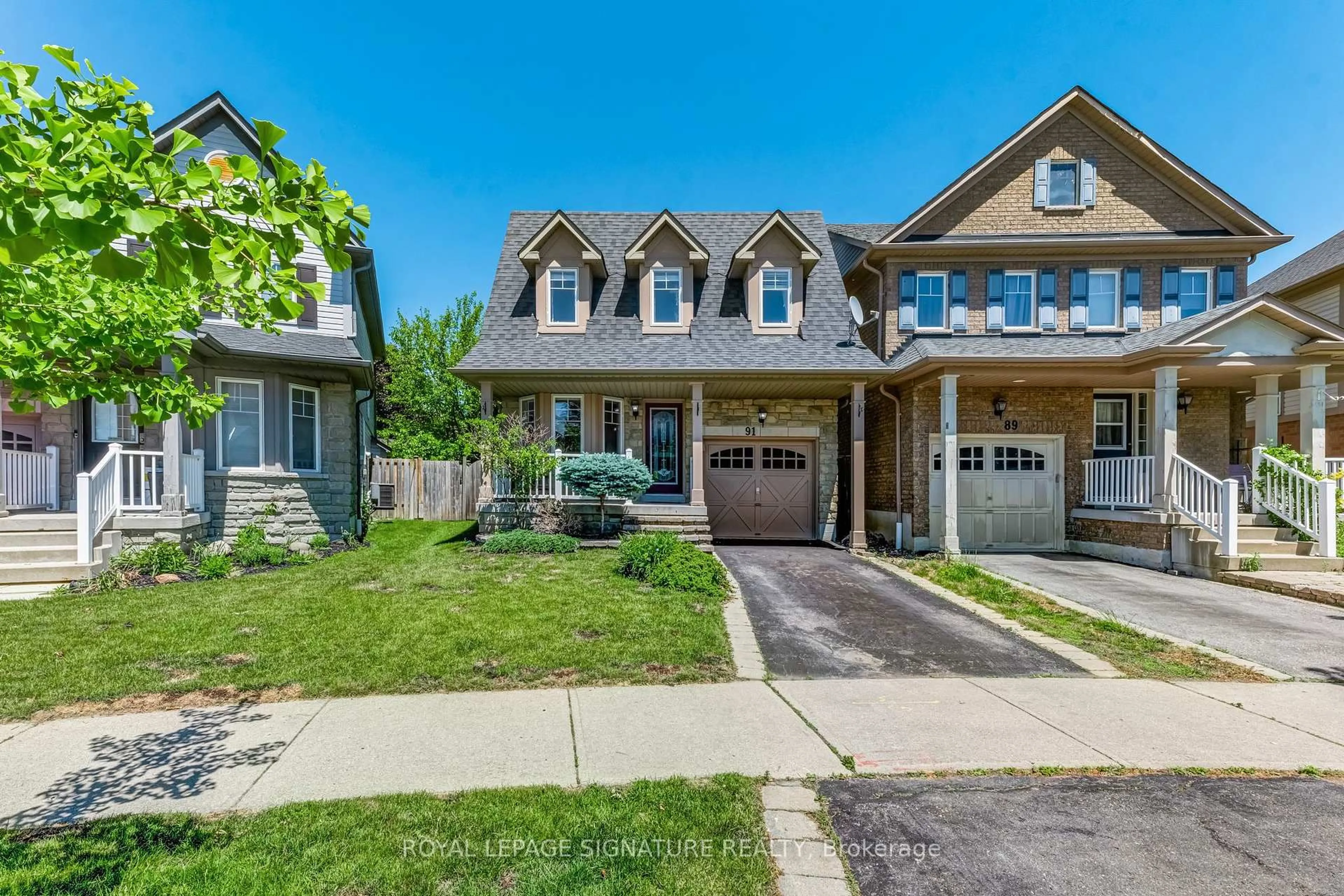 Home with brick exterior material, street for 91 Harrongate Pl, Whitby Ontario L1R 3E5