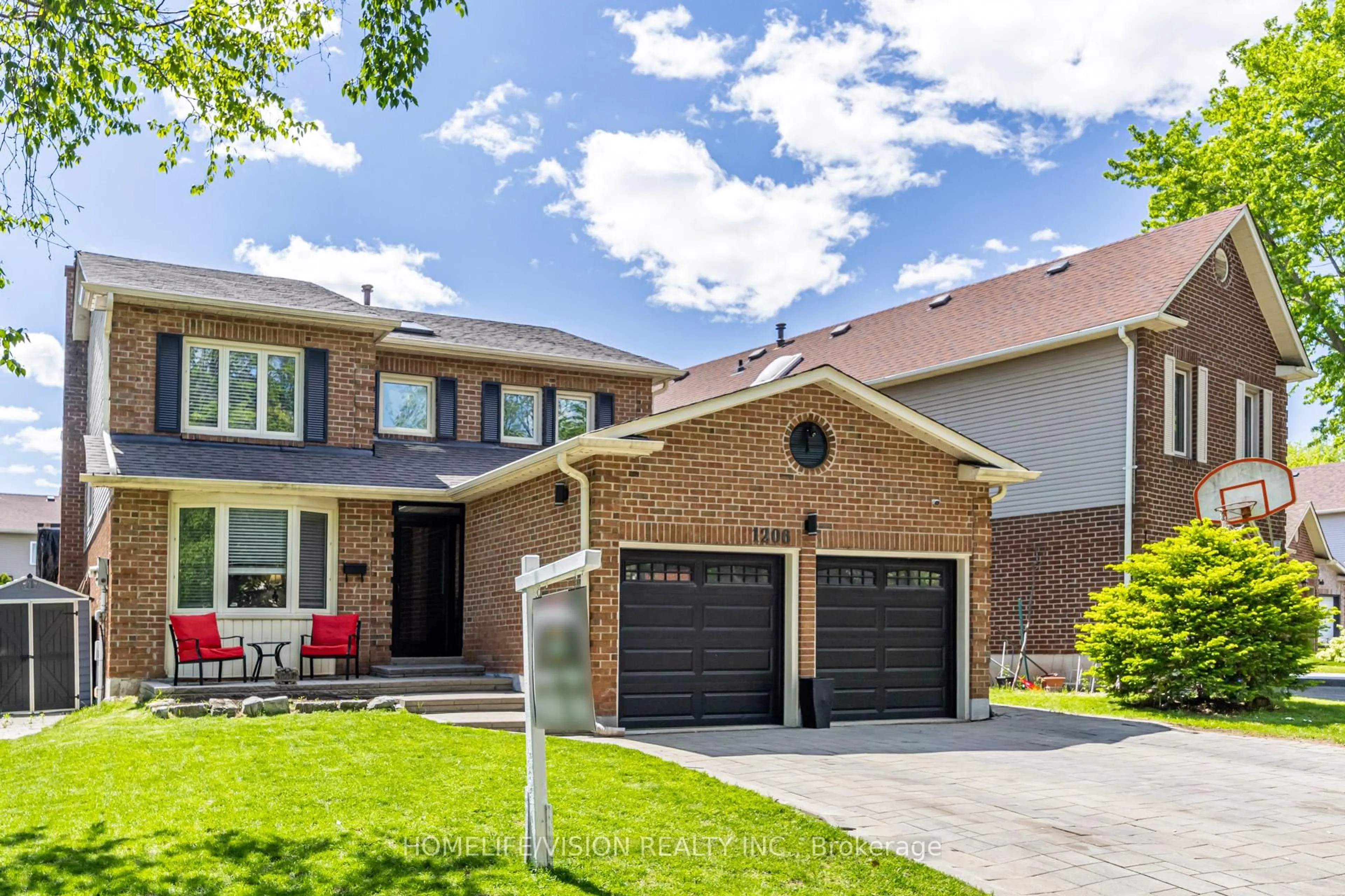Home with brick exterior material, street for 1206 Fieldstone Circ, Pickering Ontario L1X 1B4