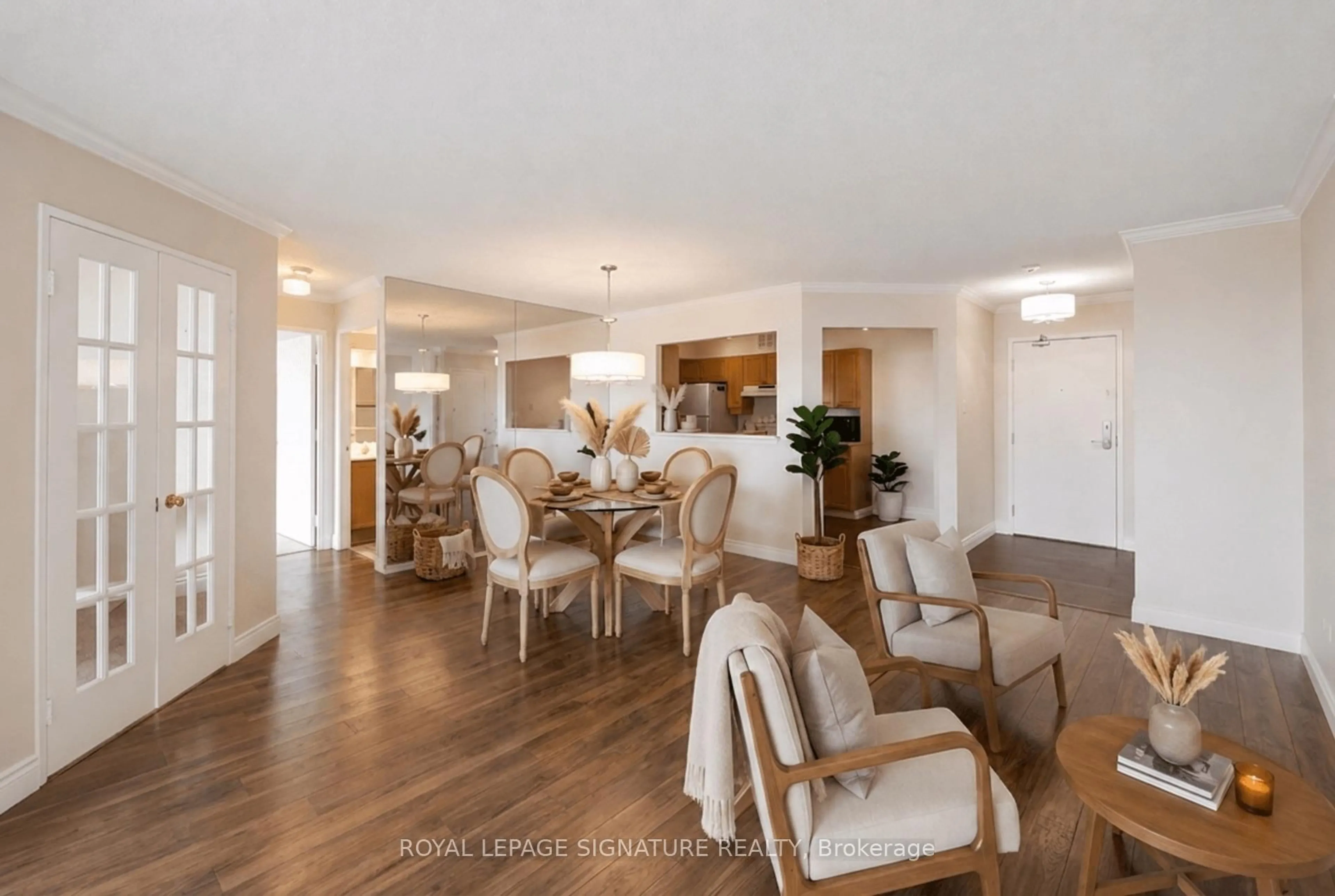 Dining room, wood/laminate floor for 1890 Valley Farm Rd #715, Pickering Ontario L1V 6B4