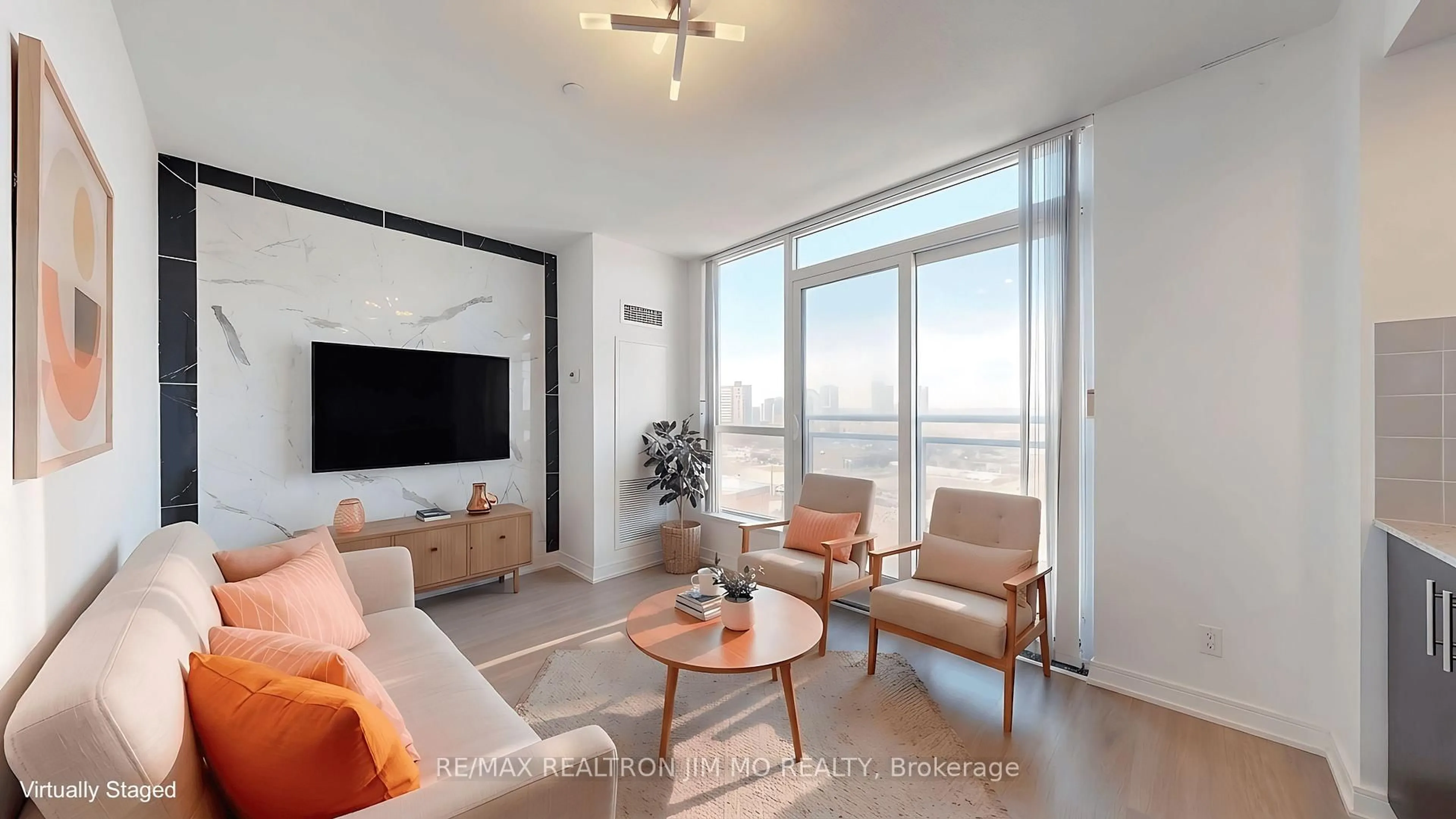 Living room with furniture, unknown for 255 Village Green Sq #808, Toronto Ontario M1S 0L7