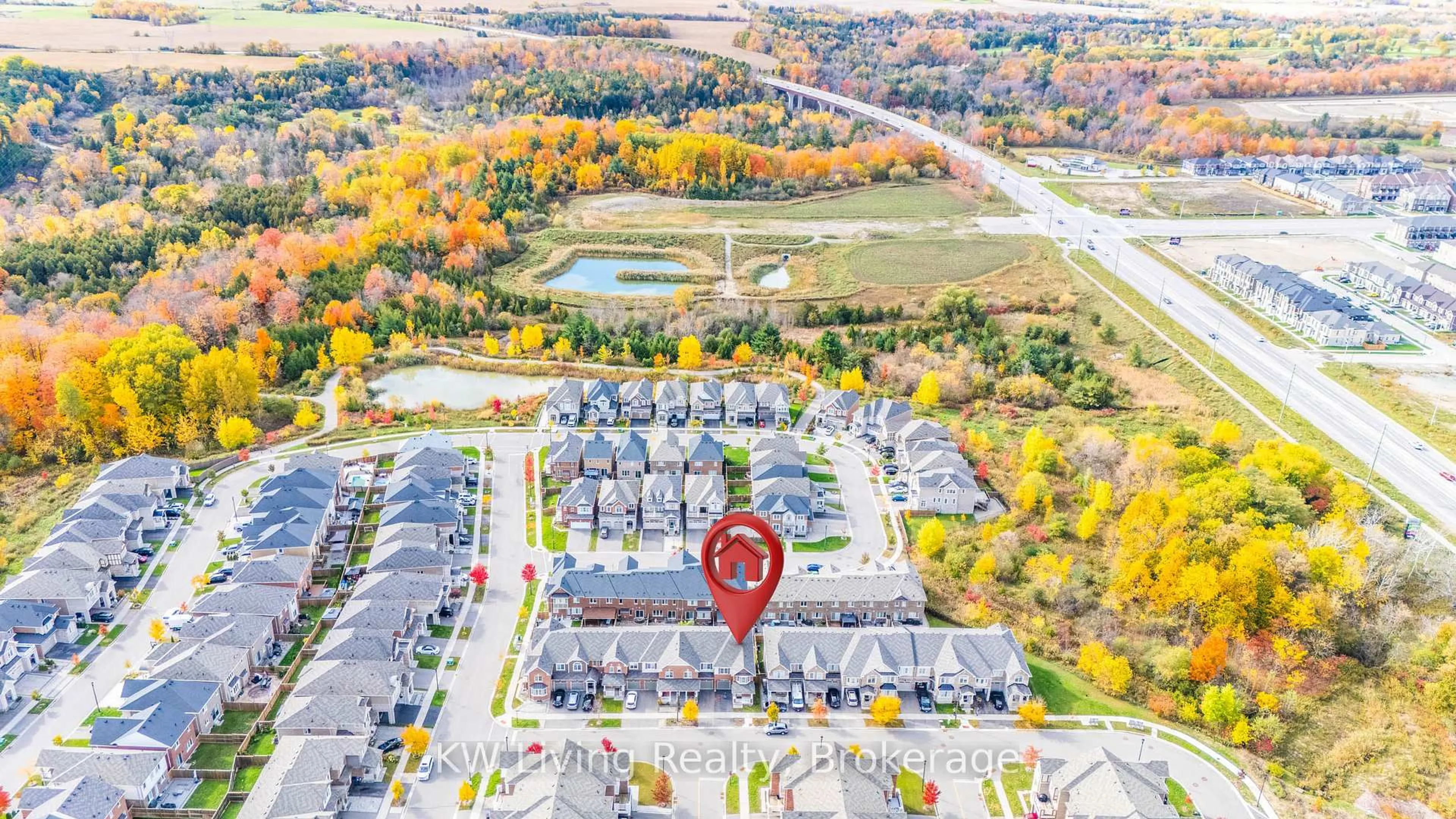A pic from outside/outdoor area/front of a property/back of a property/a pic from drone, street for 1010 Reflection Pl, Pickering Ontario L1X 0E9