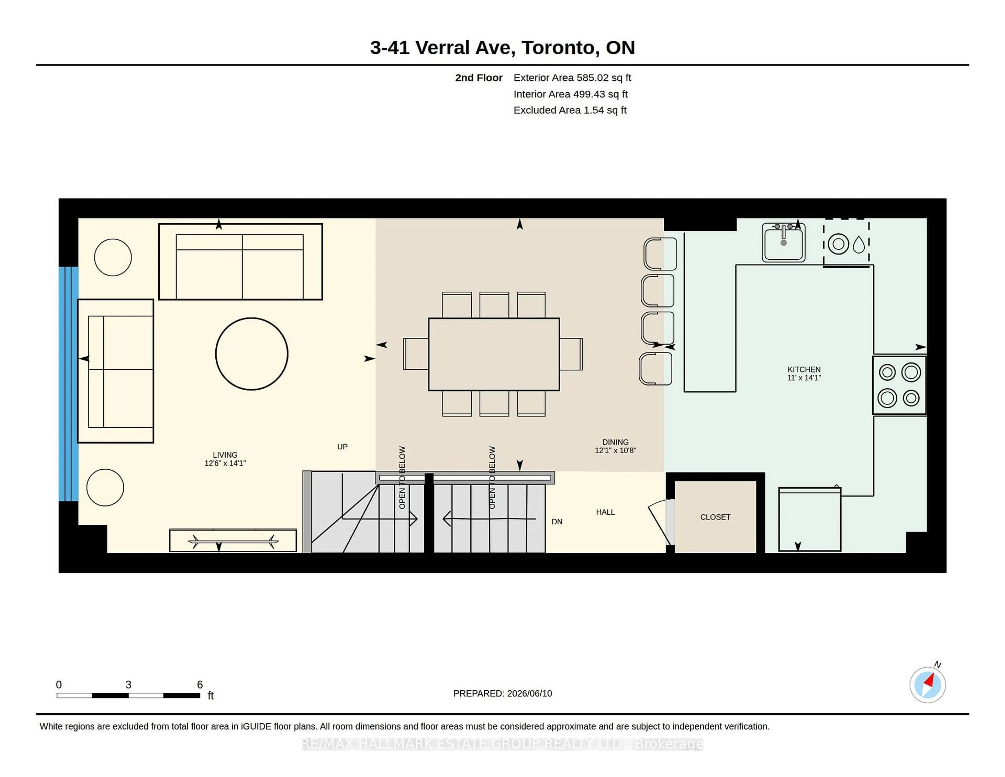 Floor plan for 41 Verral Ave #3, Toronto Ontario M4M 2R3