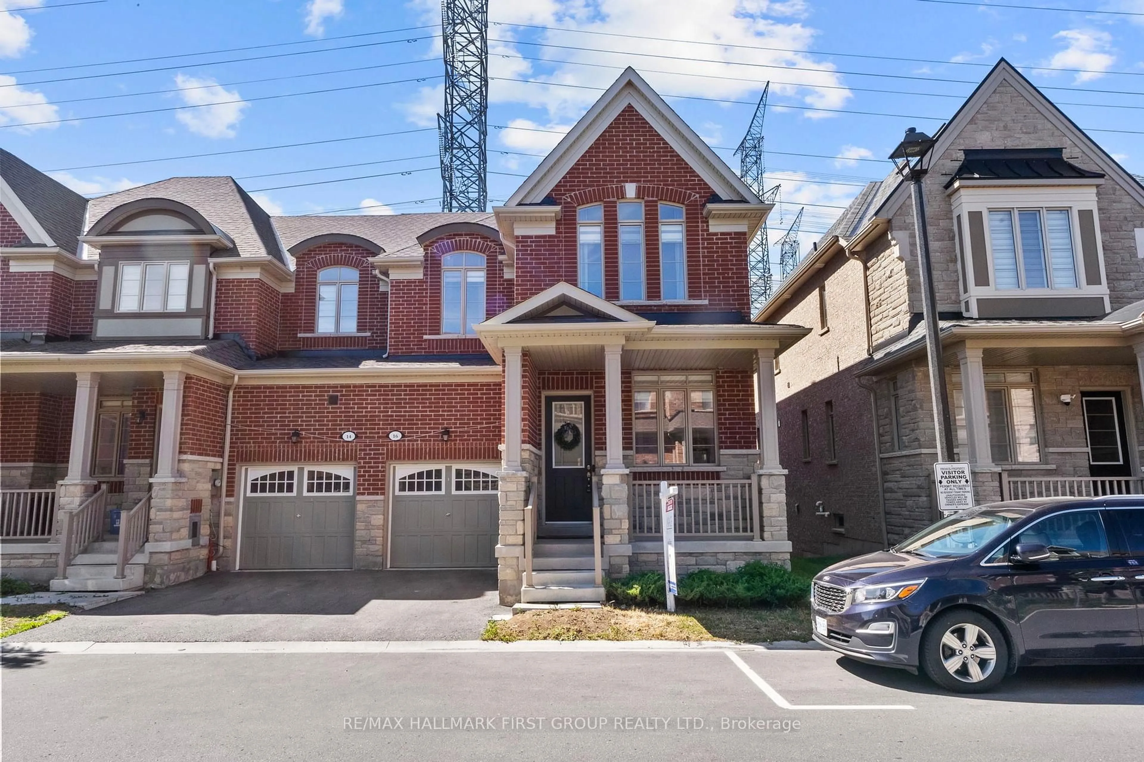Home with brick exterior material, street for 16 Cachia Lane, Ajax Ontario L1T 0P8