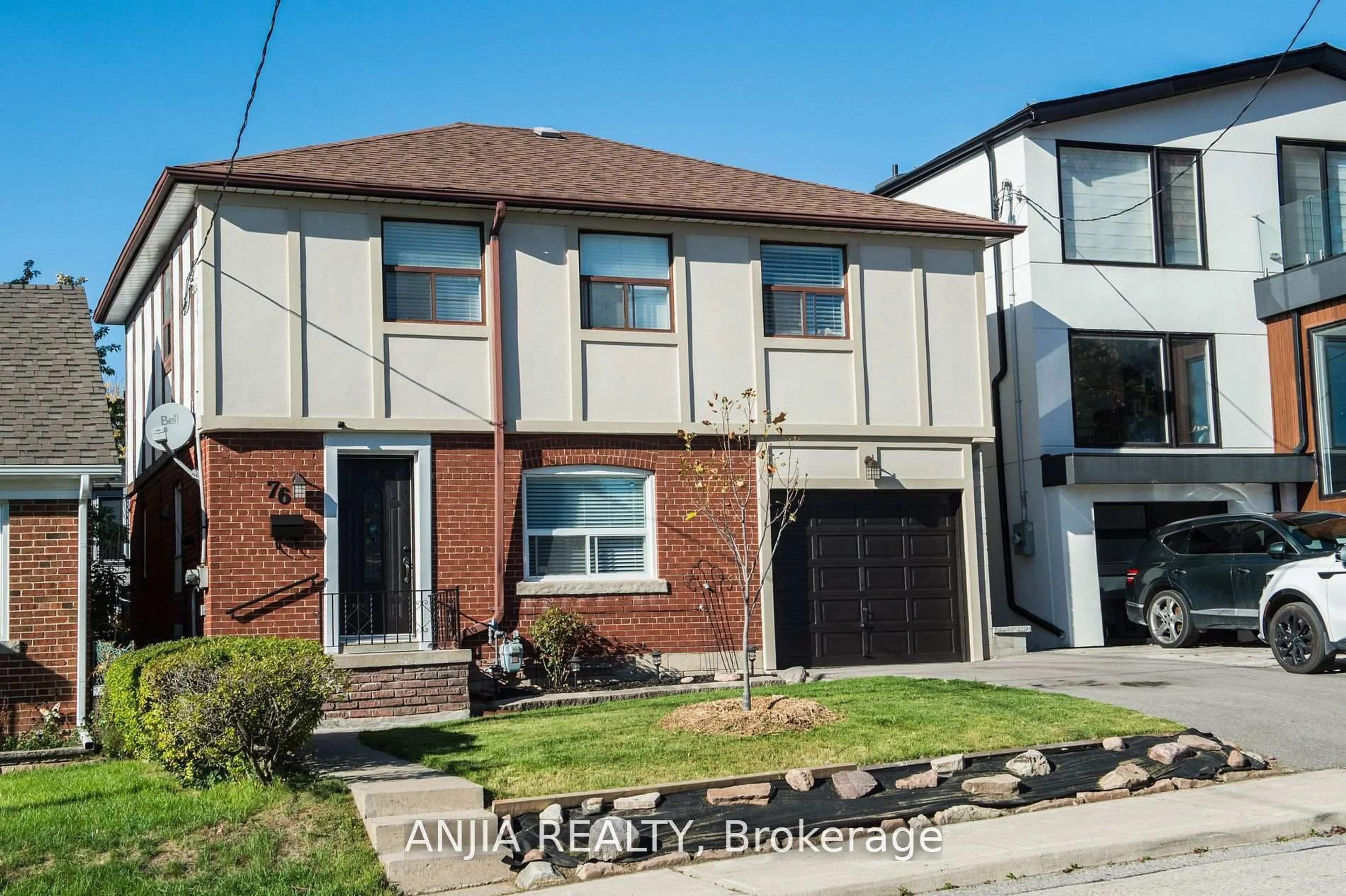 Home with brick exterior material, street for 76 Adair Rd, Toronto Ontario M4B 1V7