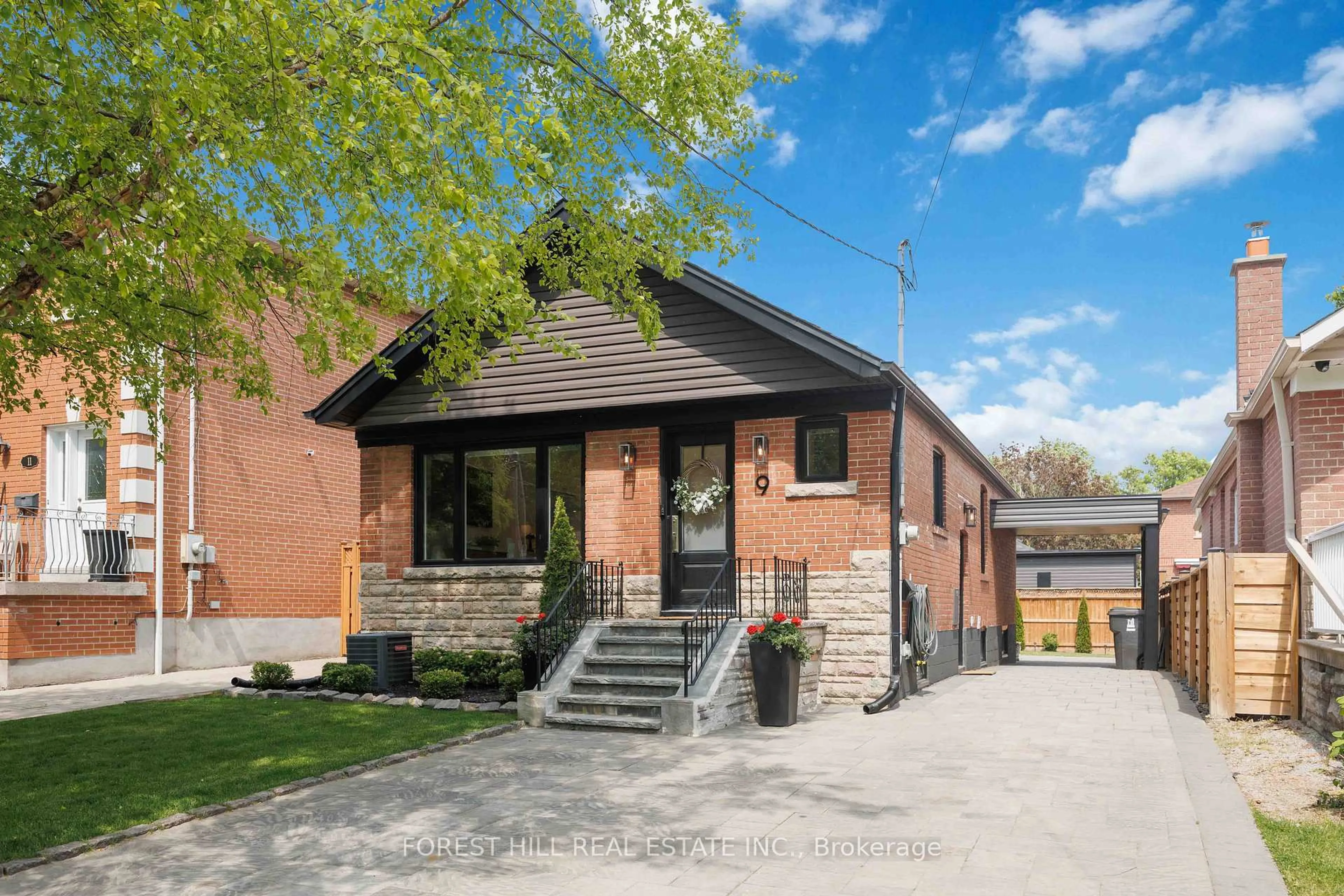 Home with brick exterior material, street for 9 Marilyn Cres, Toronto Ontario M4B 3C5