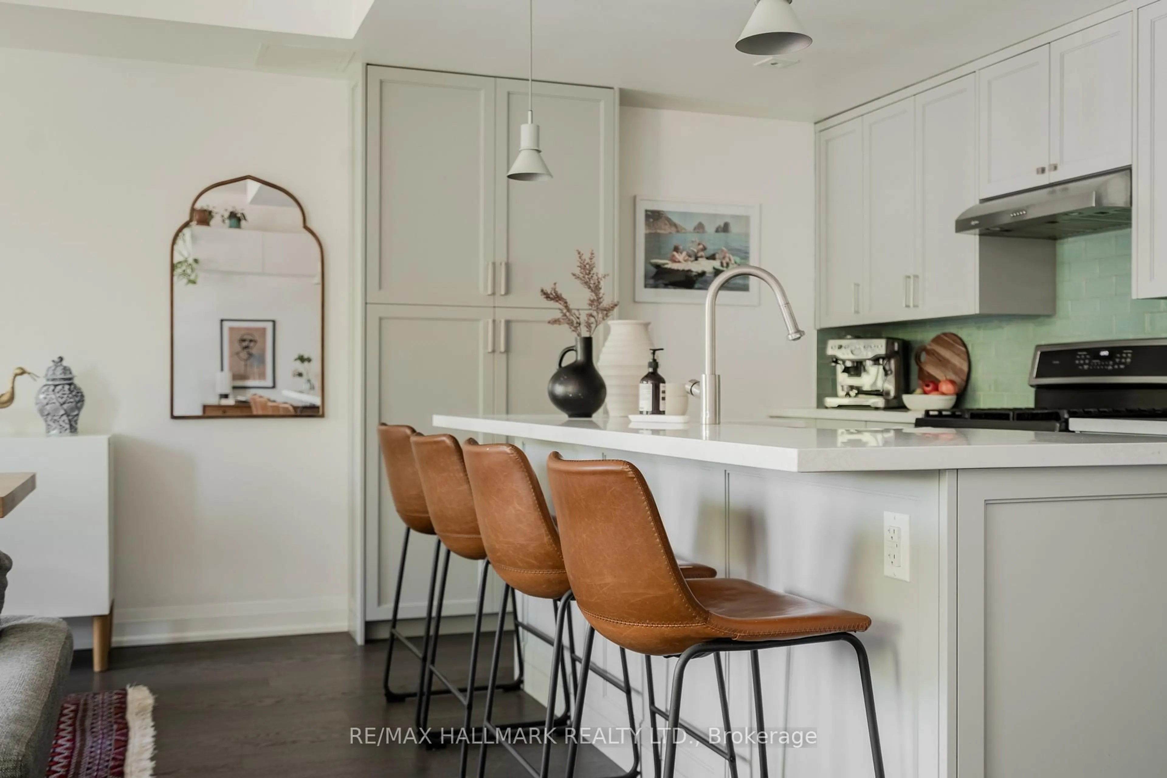 Contemporary kitchen, ceramic/tile floor for 100 Coxwell Ave #15, Toronto Ontario M4L 0B5