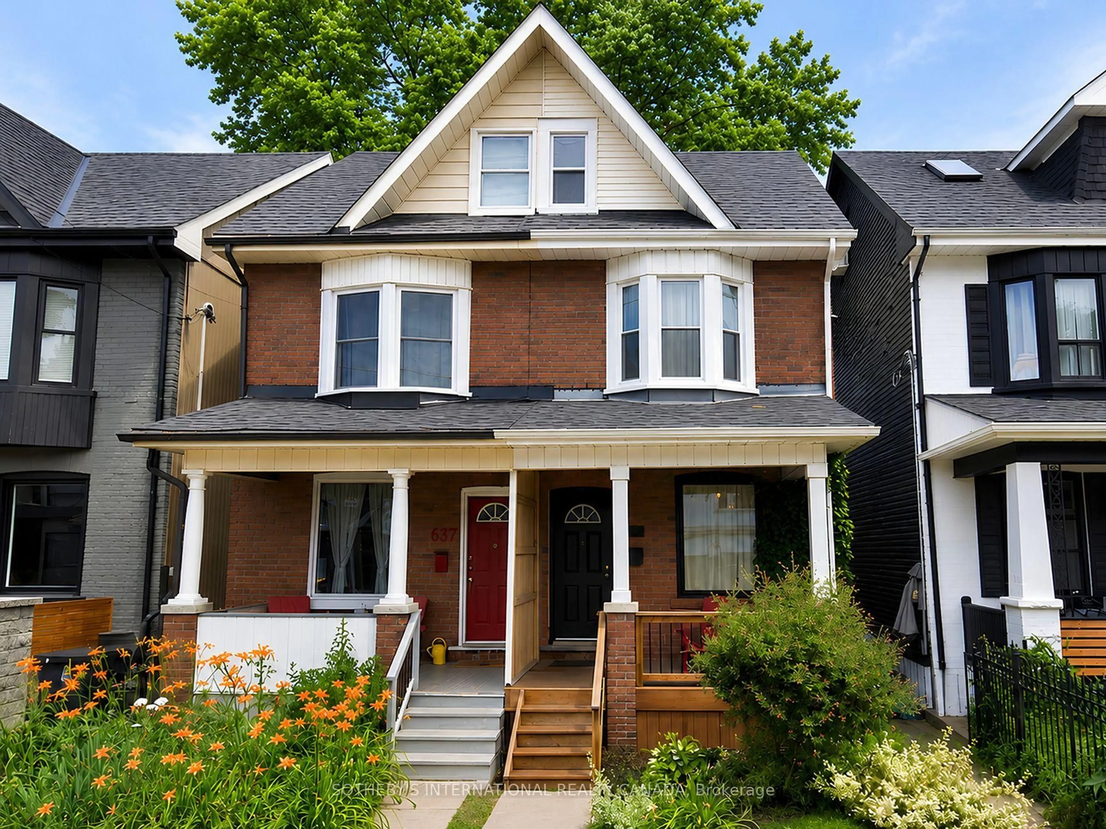 Home with brick exterior material, street for 635 Pape Ave, Toronto Ontario M4K 3S2