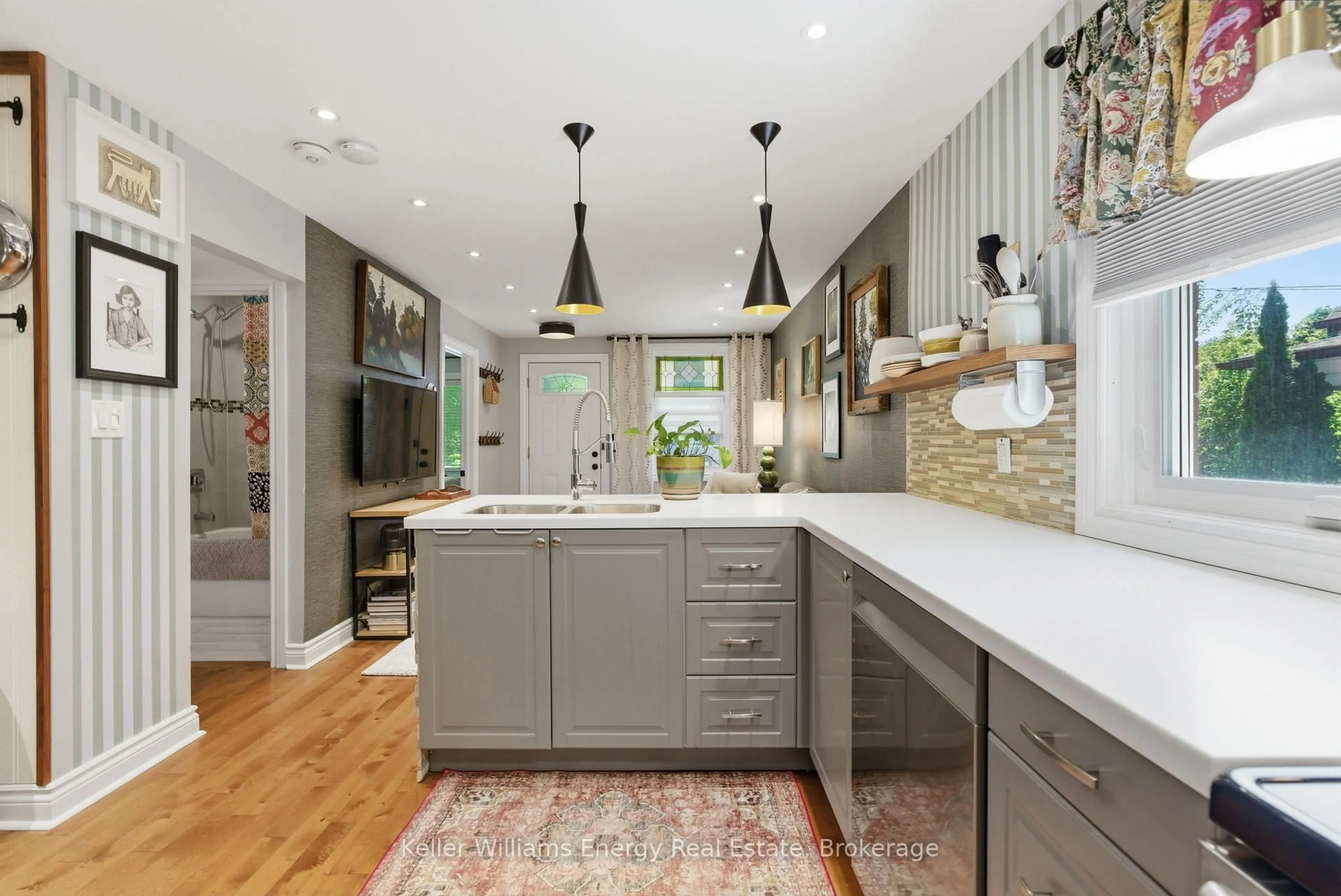 Contemporary kitchen, ceramic/tile floor for 306 Courcellette Ave, Oshawa Ontario L1H 2E5
