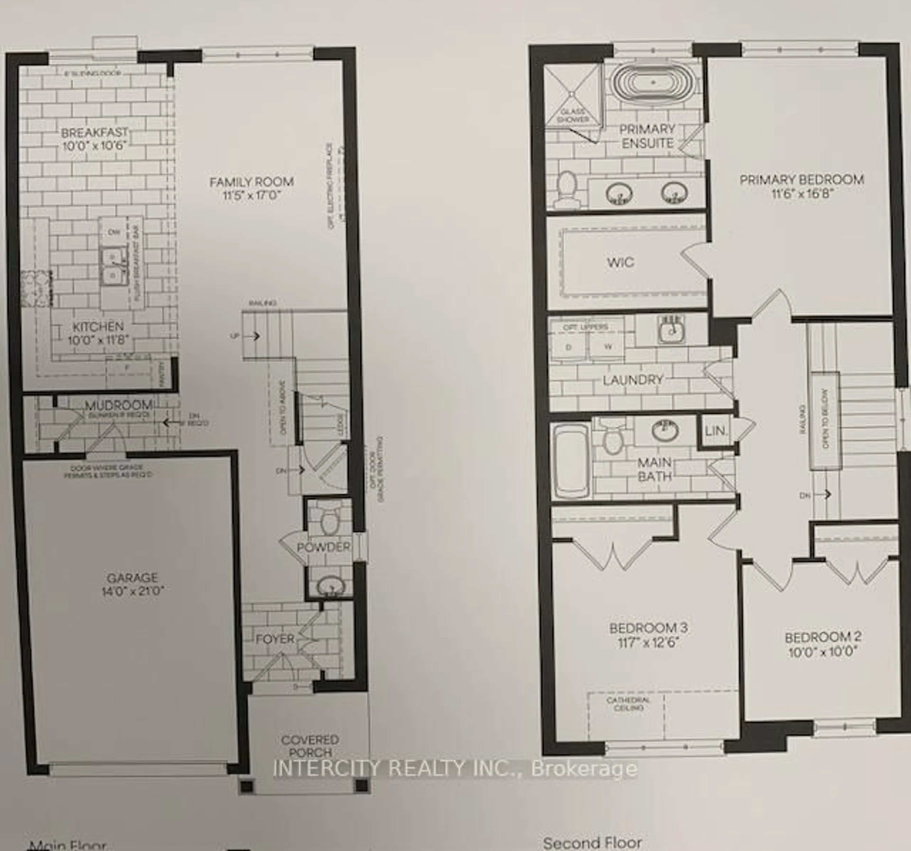 Floor plan for Lot 74L Brady St, Whitby Ontario L1M 1Z5