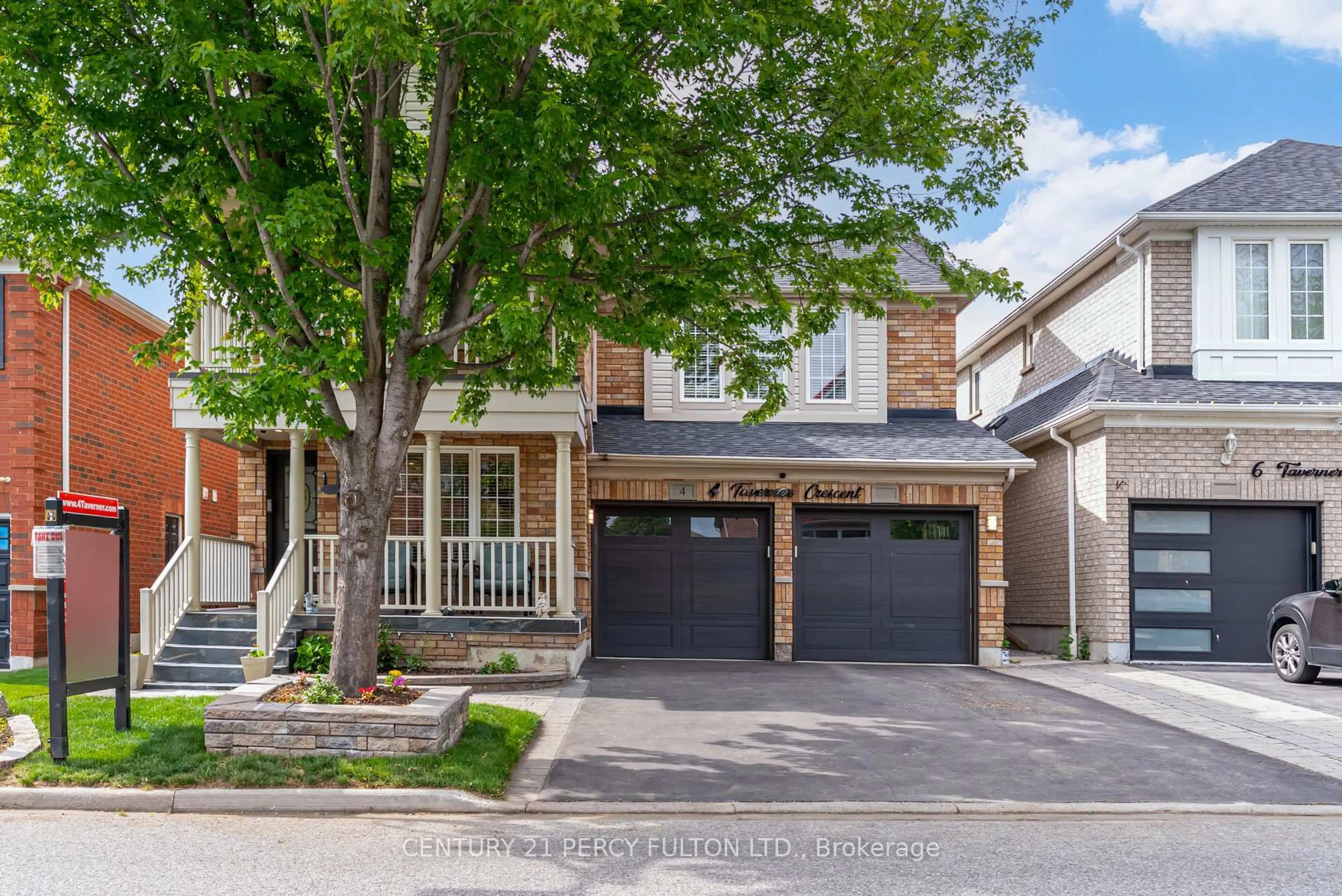Home with brick exterior material, street for 4 Taverner Cres, Ajax Ontario L1T 4P7