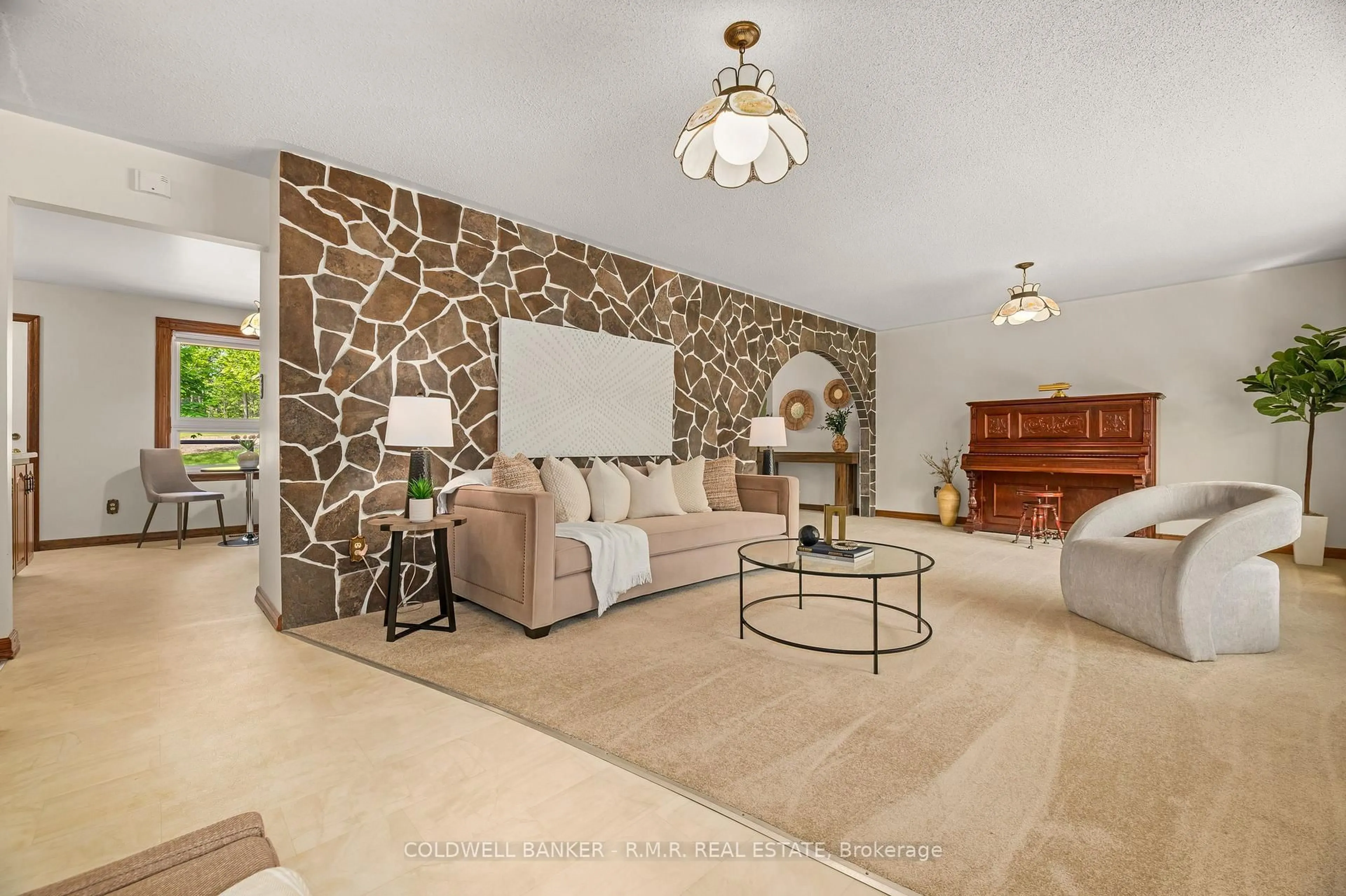 Living room with furniture, ceramic/tile floor for 8754 Langstaff Rd, Clarington Ontario L0A 1E0