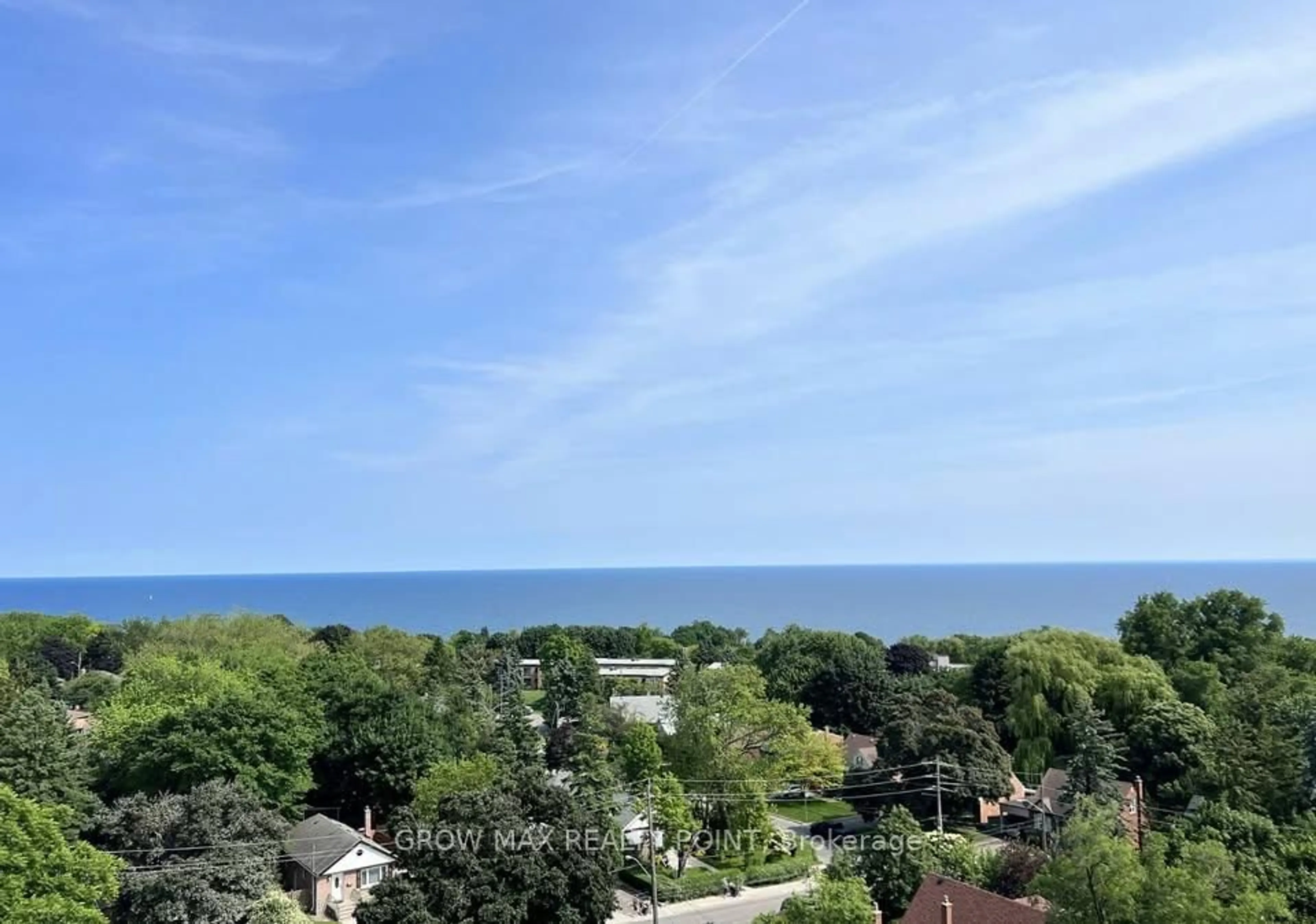 A pic from outside/outdoor area/front of a property/back of a property/a pic from drone, water/lake/river/ocean view for 90 Glen Everest Rd #812, Toronto Ontario M1N 0C3