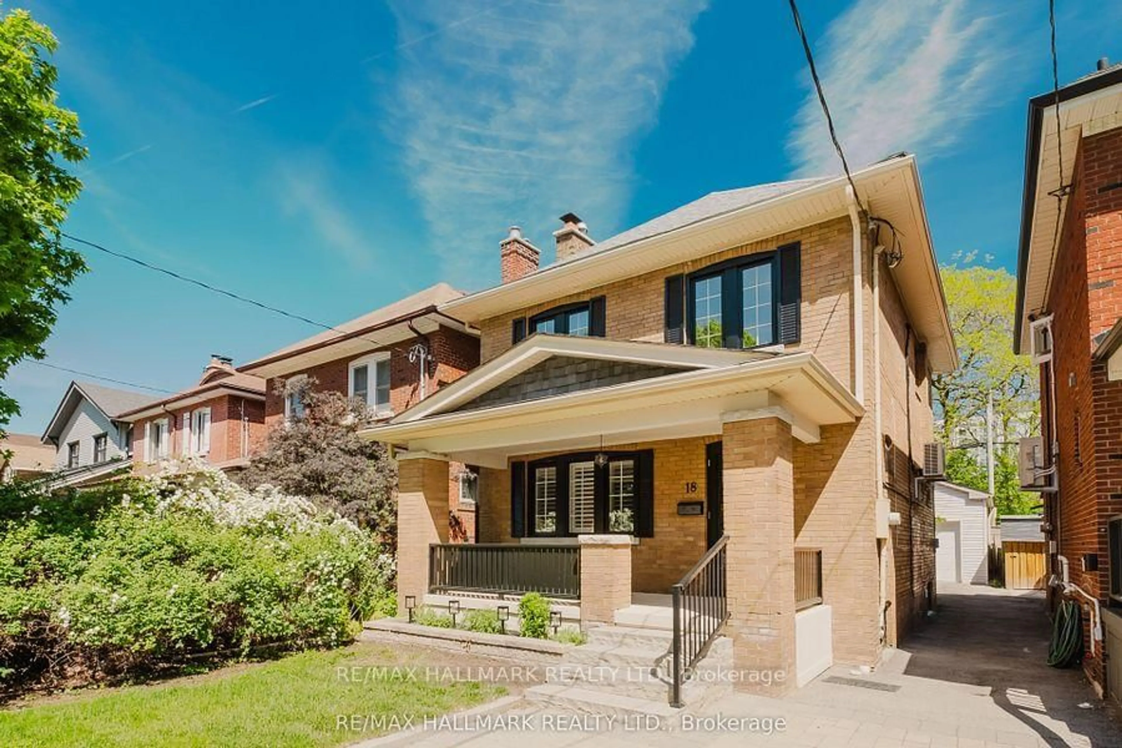 Home with brick exterior material, street for 18 Glen Stewart Ave, Toronto Ontario M4E 1P7
