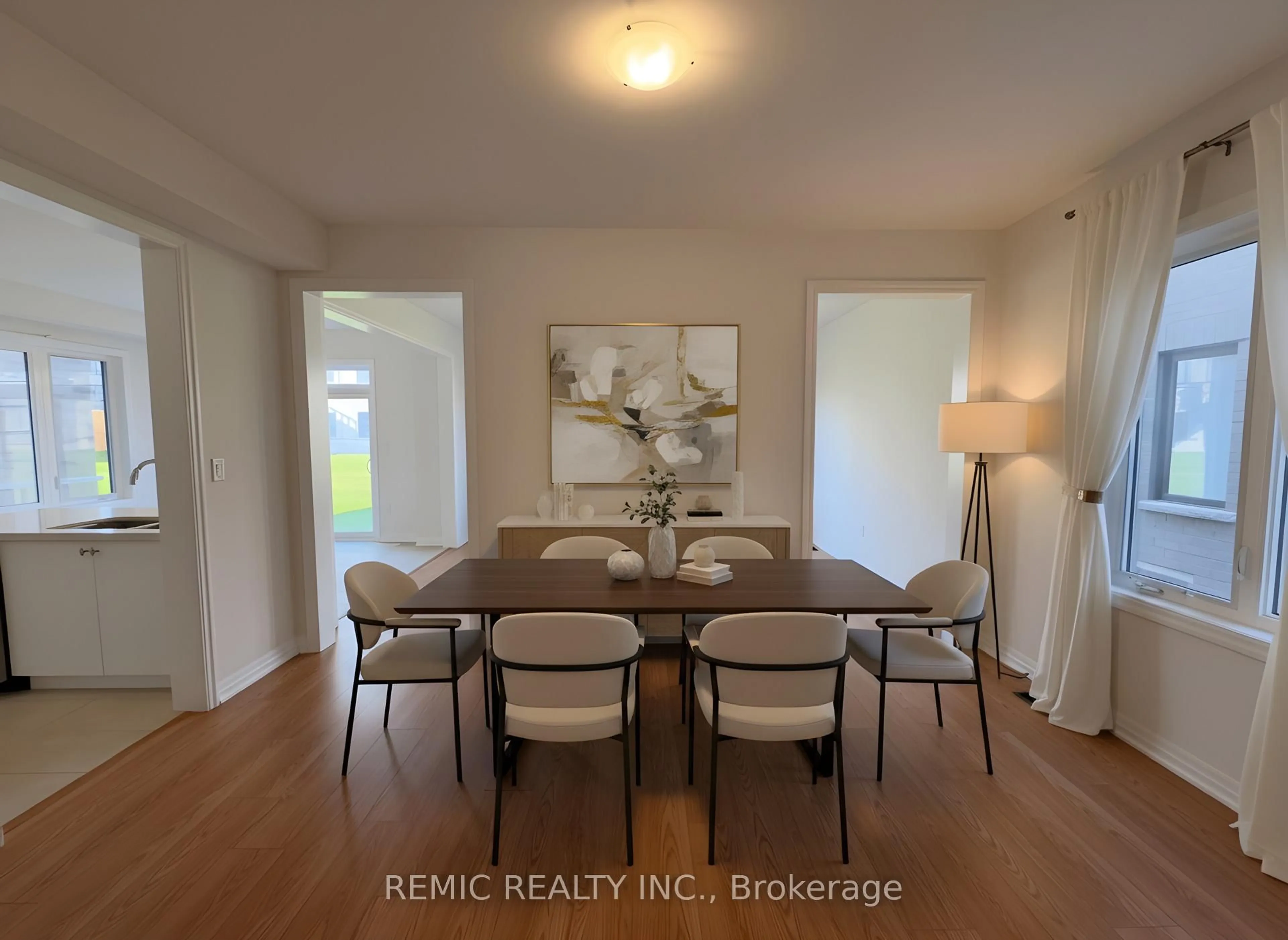 Dining room, wood/laminate floor for 242 Flood Ave, Clarington Ontario L1B 0W8