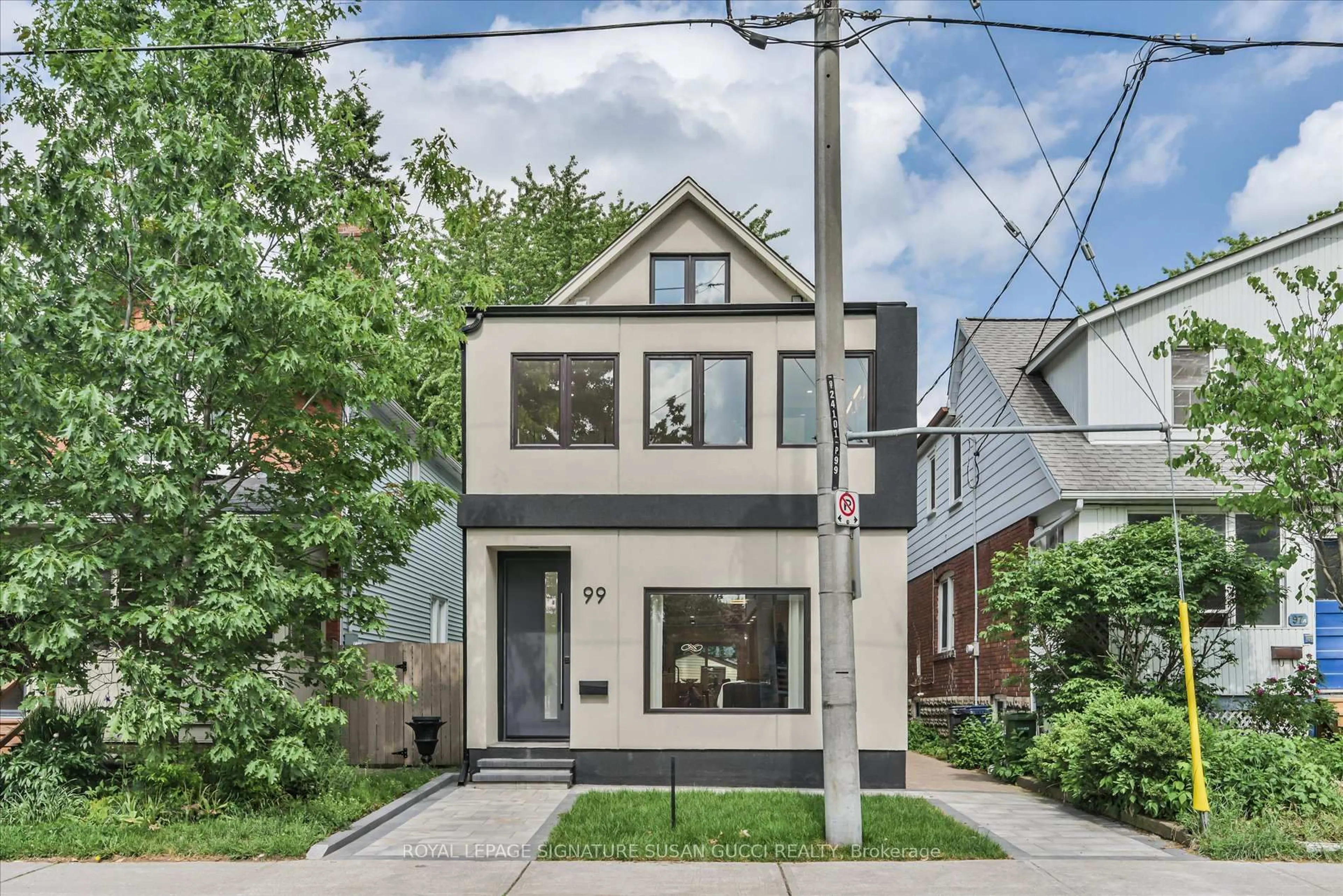 Home with brick exterior material, street for 99 Chisholm Ave, Toronto Ontario M4C 4V6