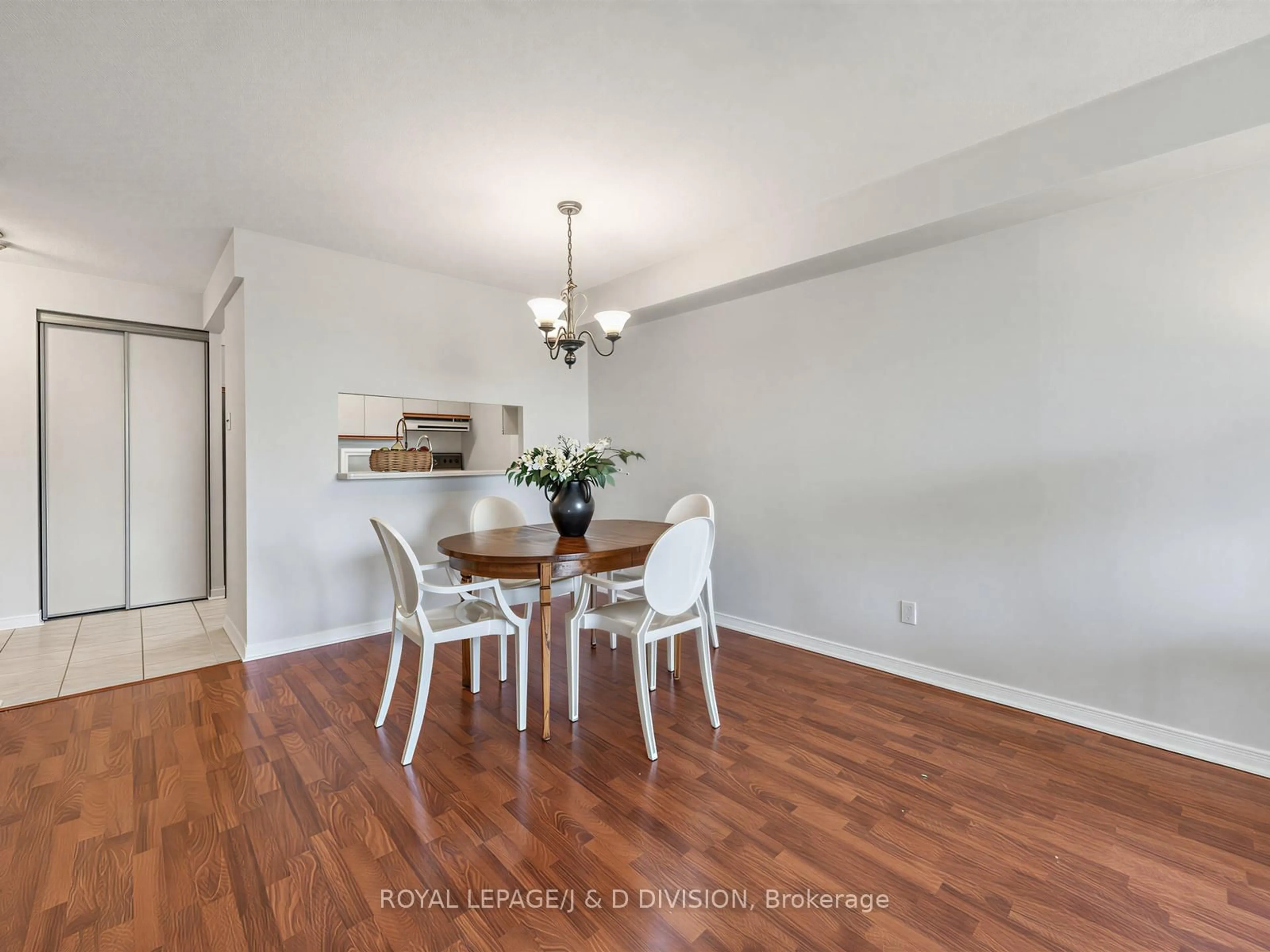 Dining room, wood/laminate floor for 1665 Pickering Pkwy #211, Pickering Ontario L1V 6L4