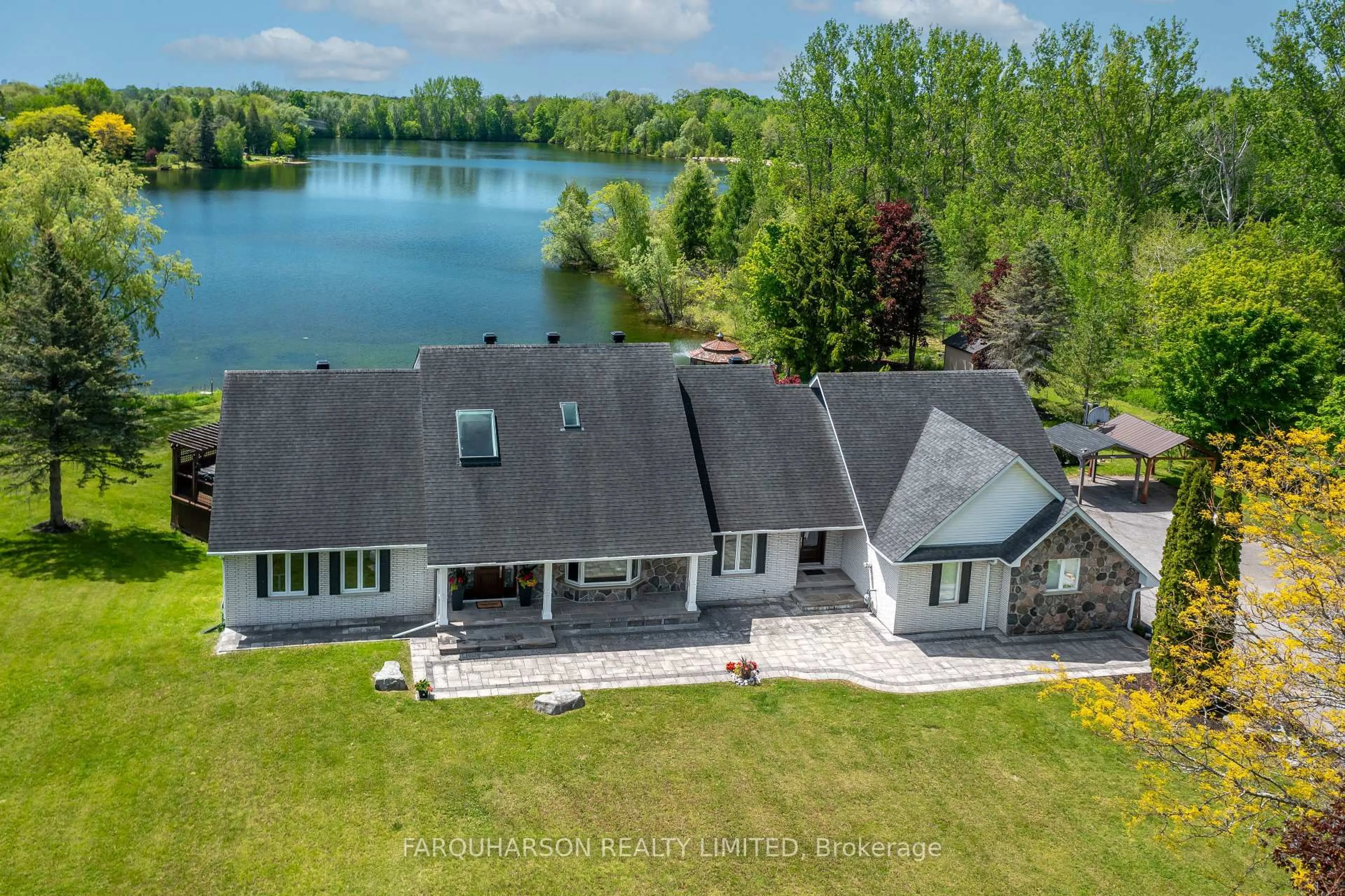 A pic from outside/outdoor area/front of a property/back of a property/a pic from drone, water/lake/river/ocean view for 3330 Greenburn Pl, Pickering Ontario L0H 1J0