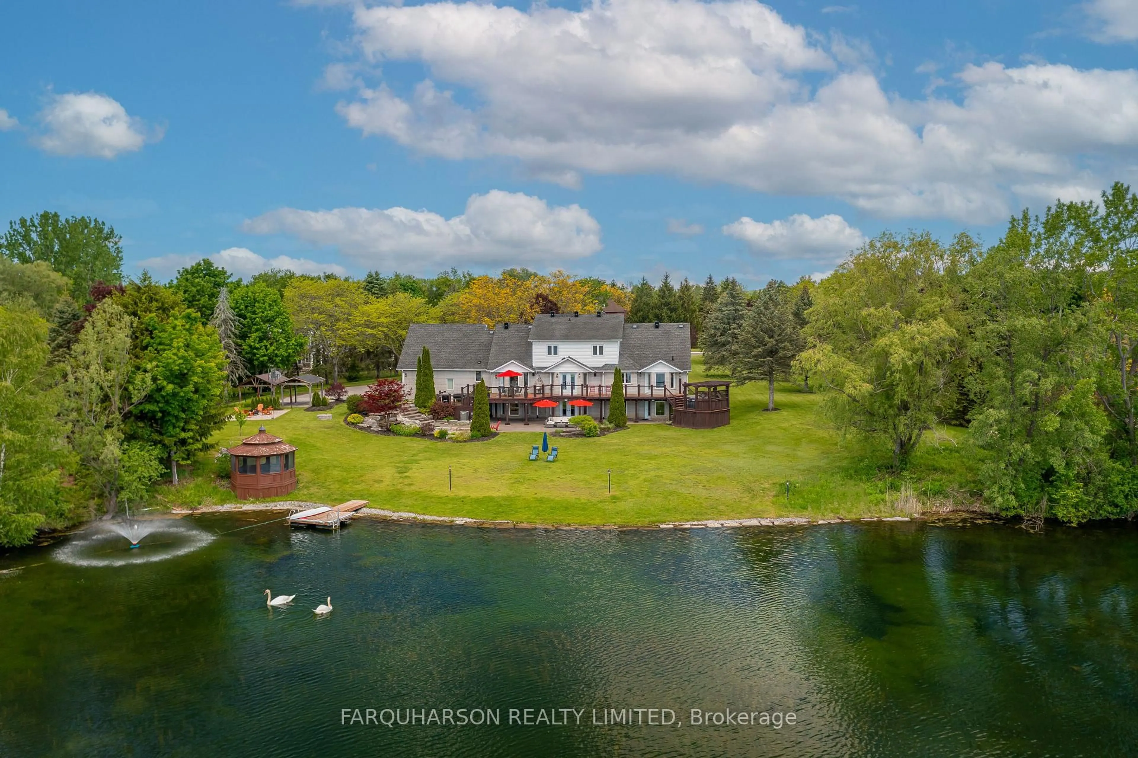 A pic from outside/outdoor area/front of a property/back of a property/a pic from drone, water/lake/river/ocean view for 3330 Greenburn Pl, Pickering Ontario L0H 1J0