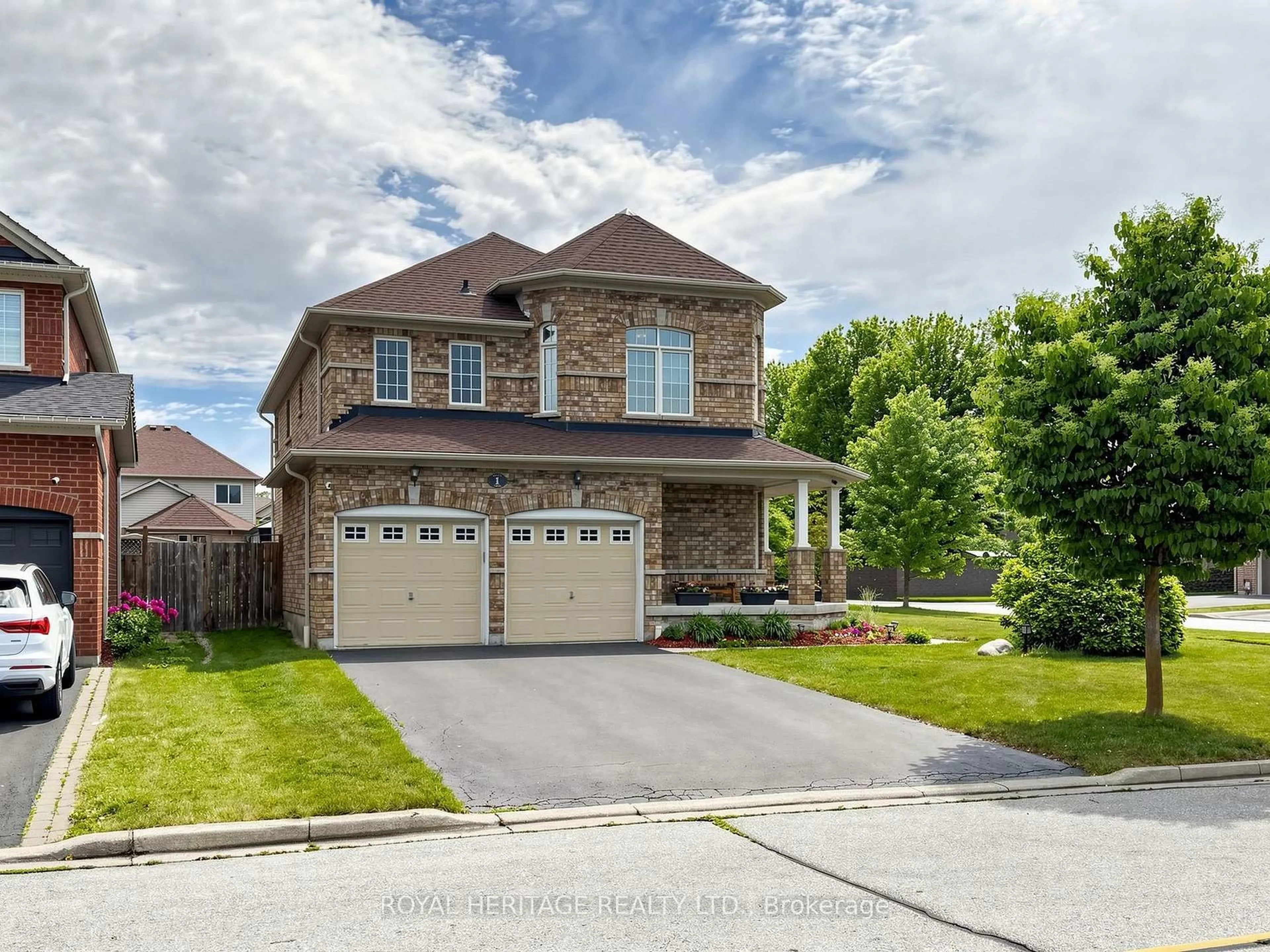 Home with brick exterior material, street for 1 Wakem Crt, Whitby Ontario L1P 1T8