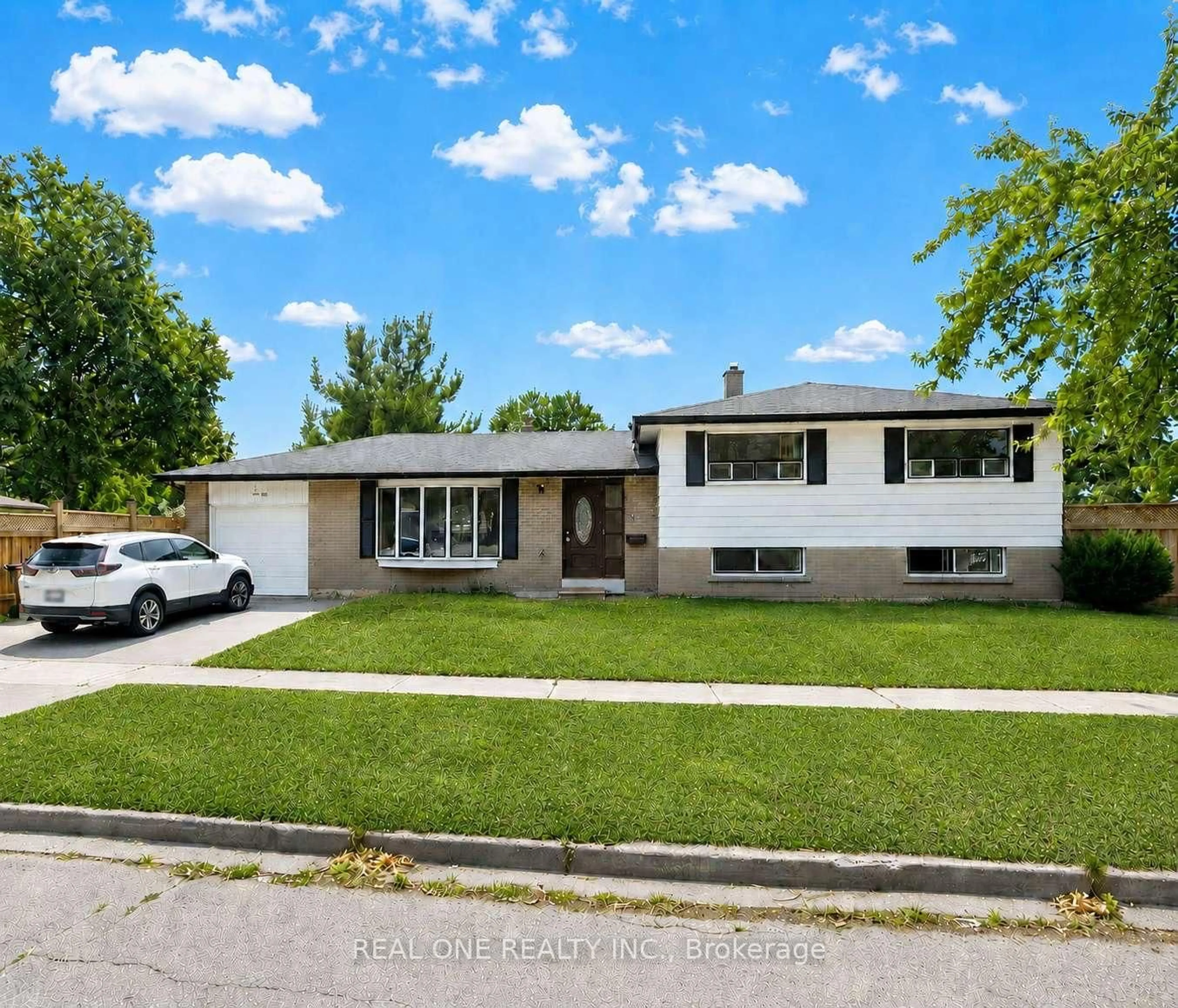Home with vinyl exterior material, street for 1 Grovenest Dr, Toronto Ontario M1E 4J2