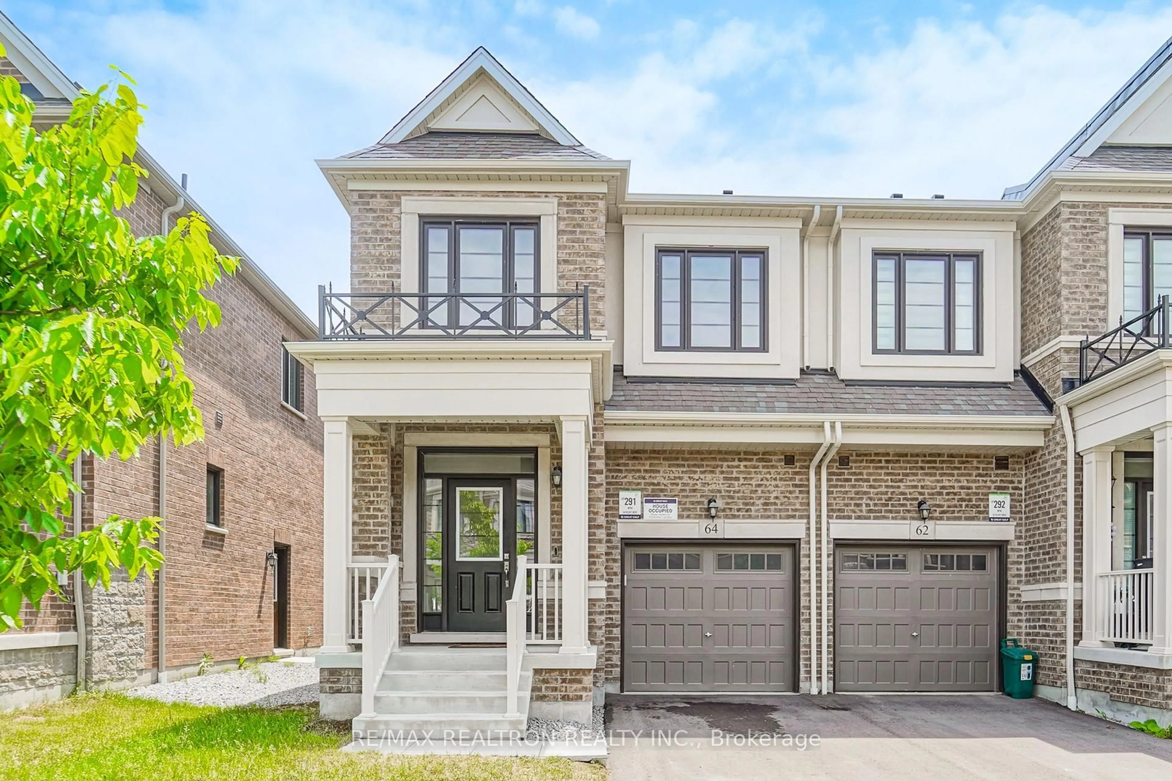 Home with brick exterior material, street for 64 Velvet Dr, Whitby Ontario L1P 0P6