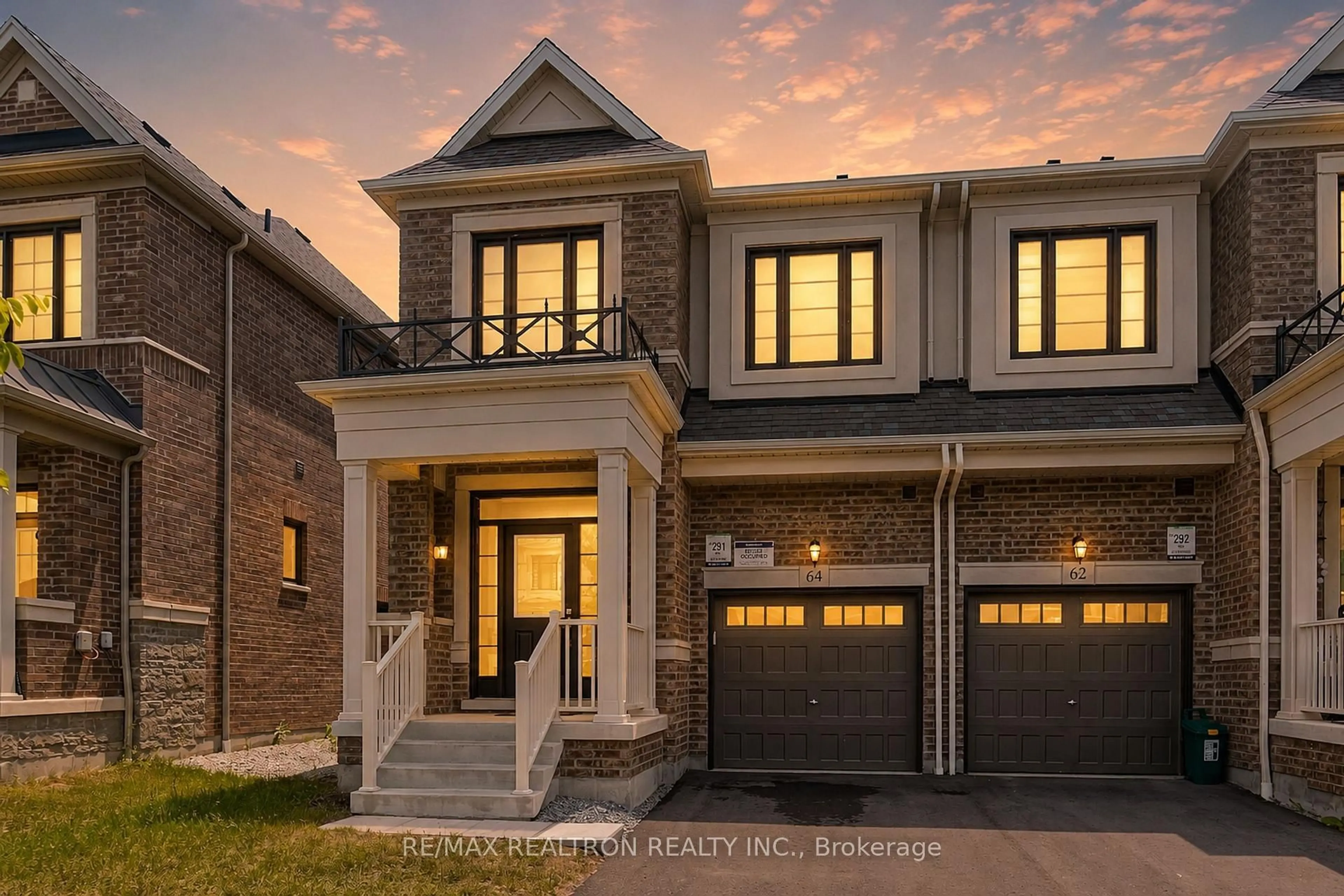 Home with brick exterior material, street for 64 Velvet Dr, Whitby Ontario L1P 0P6
