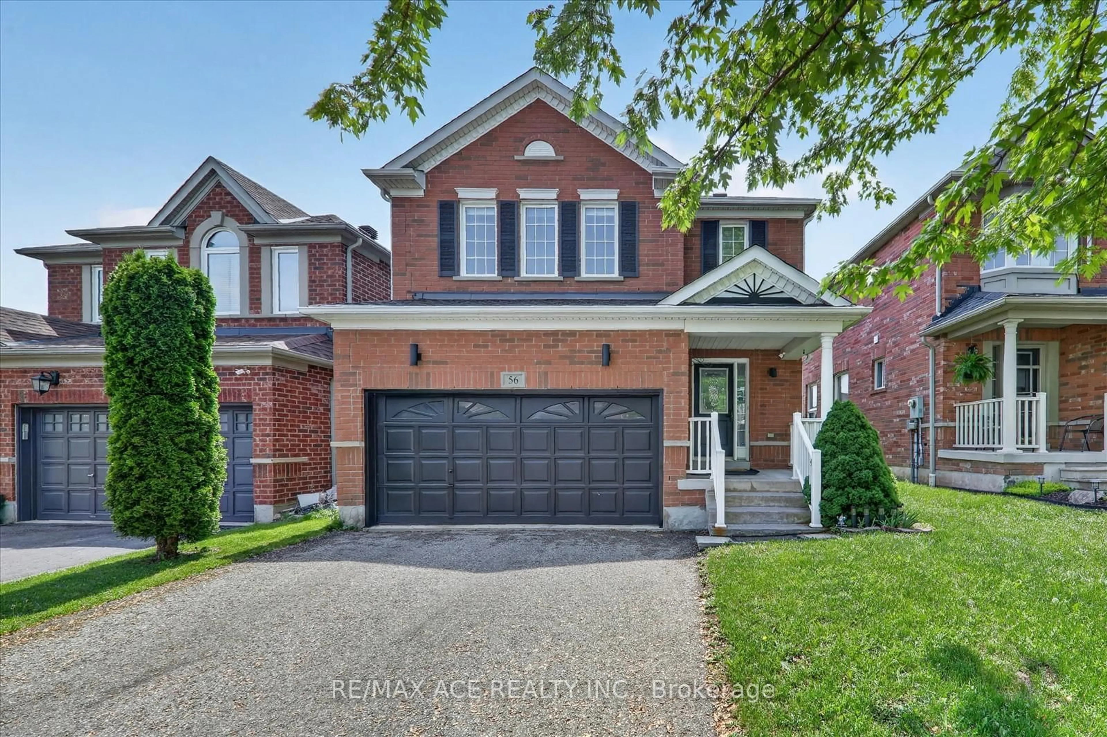 Home with brick exterior material, street for 56 Unsworth Cres, Ajax Ontario L1T 4X3