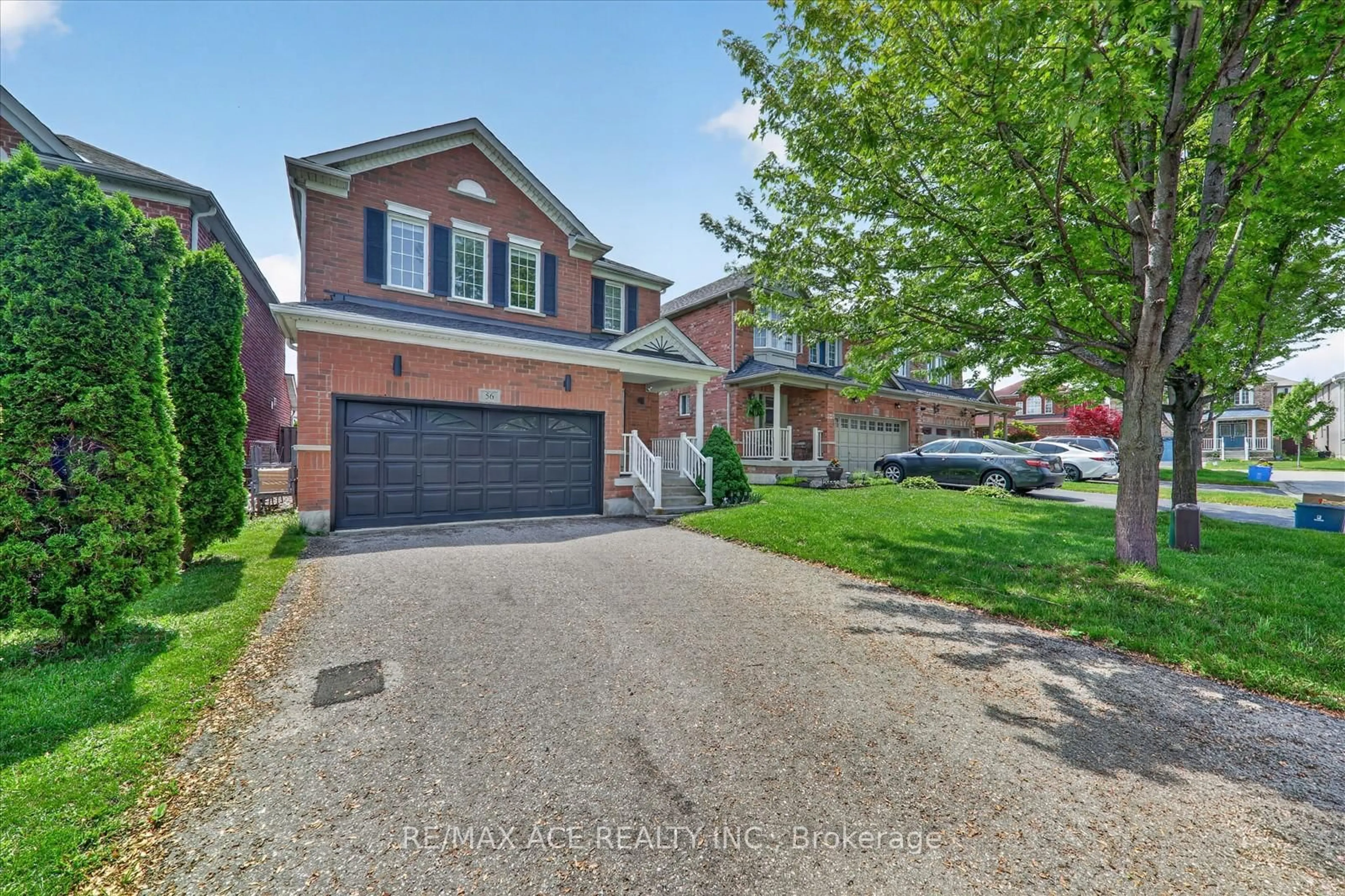 Home with brick exterior material, street for 56 Unsworth Cres, Ajax Ontario L1T 4X3