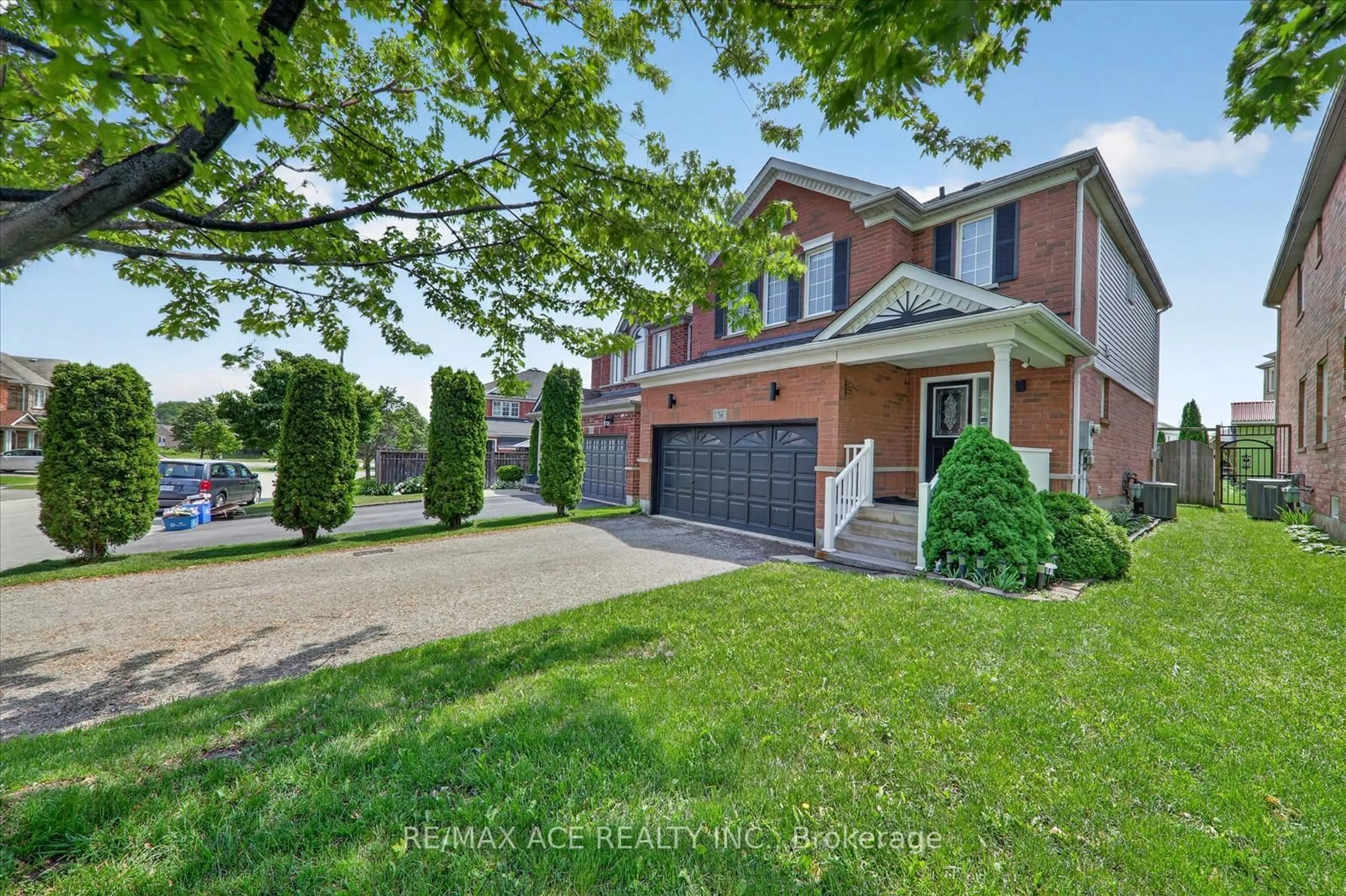 Home with brick exterior material, street for 56 Unsworth Cres, Ajax Ontario L1T 4X3