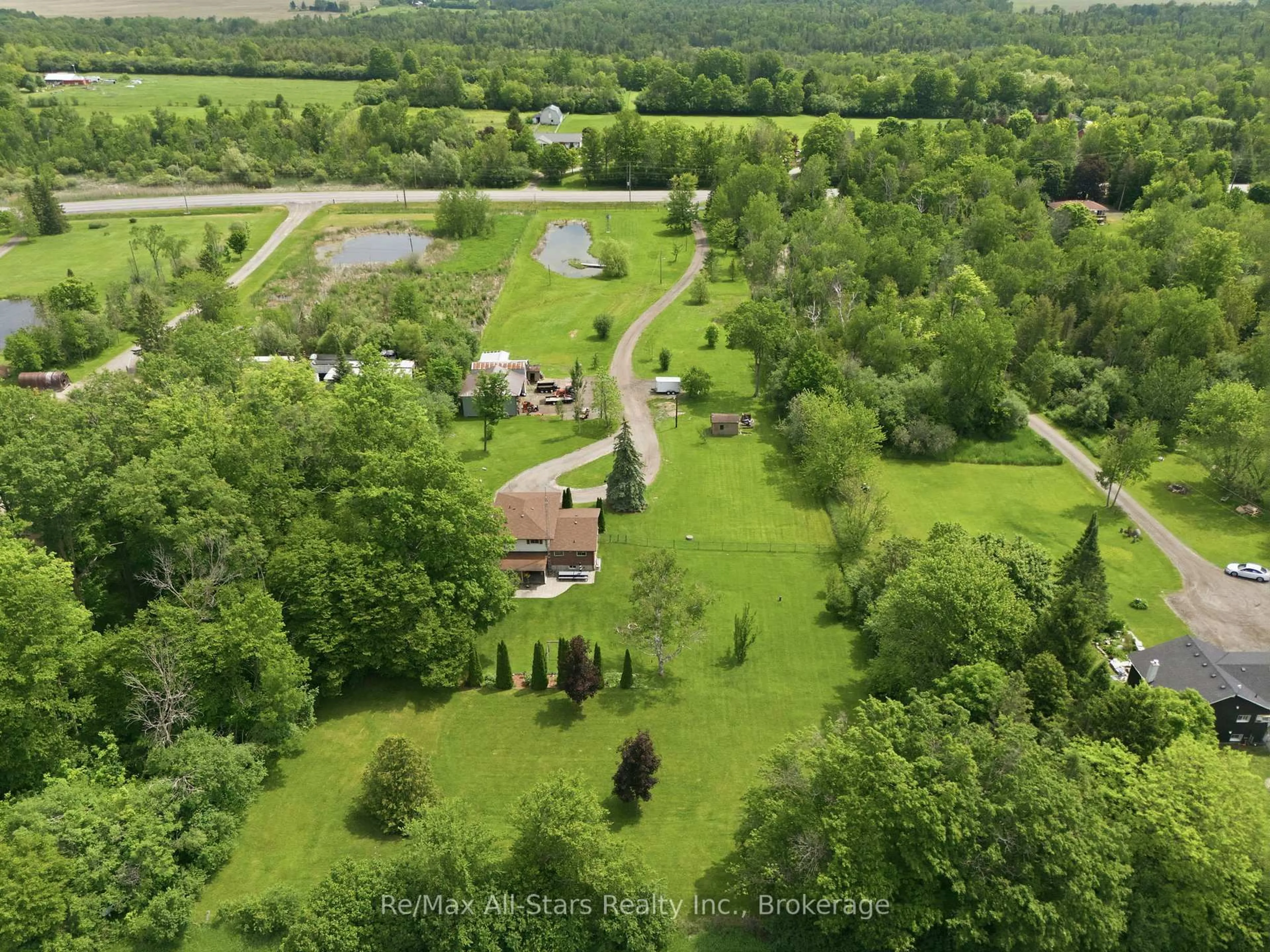 A pic from outside/outdoor area/front of a property/back of a property/a pic from drone, forest/trees view for 14750 Regional 57 Rd, Scugog Ontario L0B 1B0