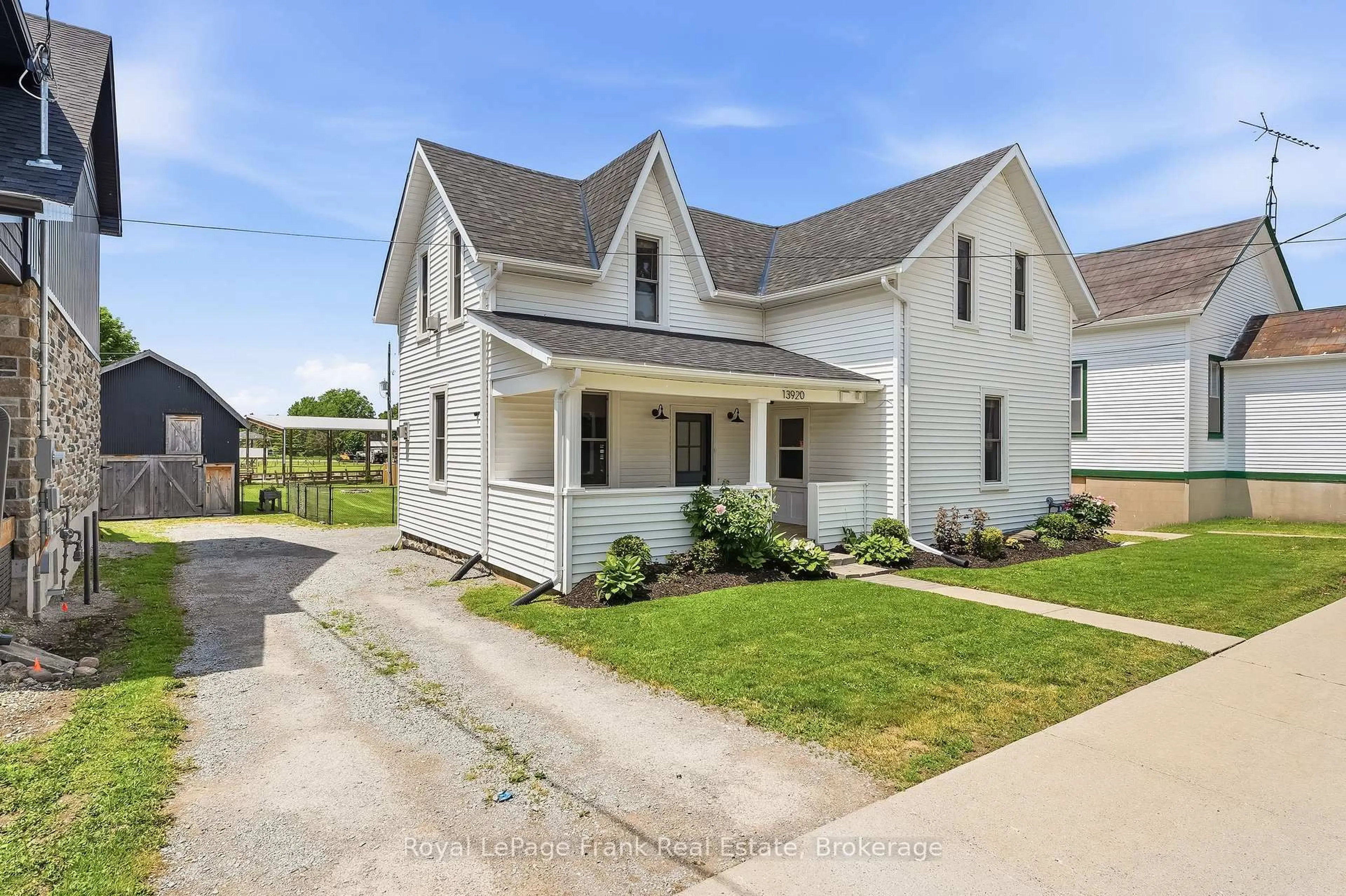 Home with vinyl exterior material, street for 13920 Old Scugog Rd, Scugog Ontario L0B 1B0