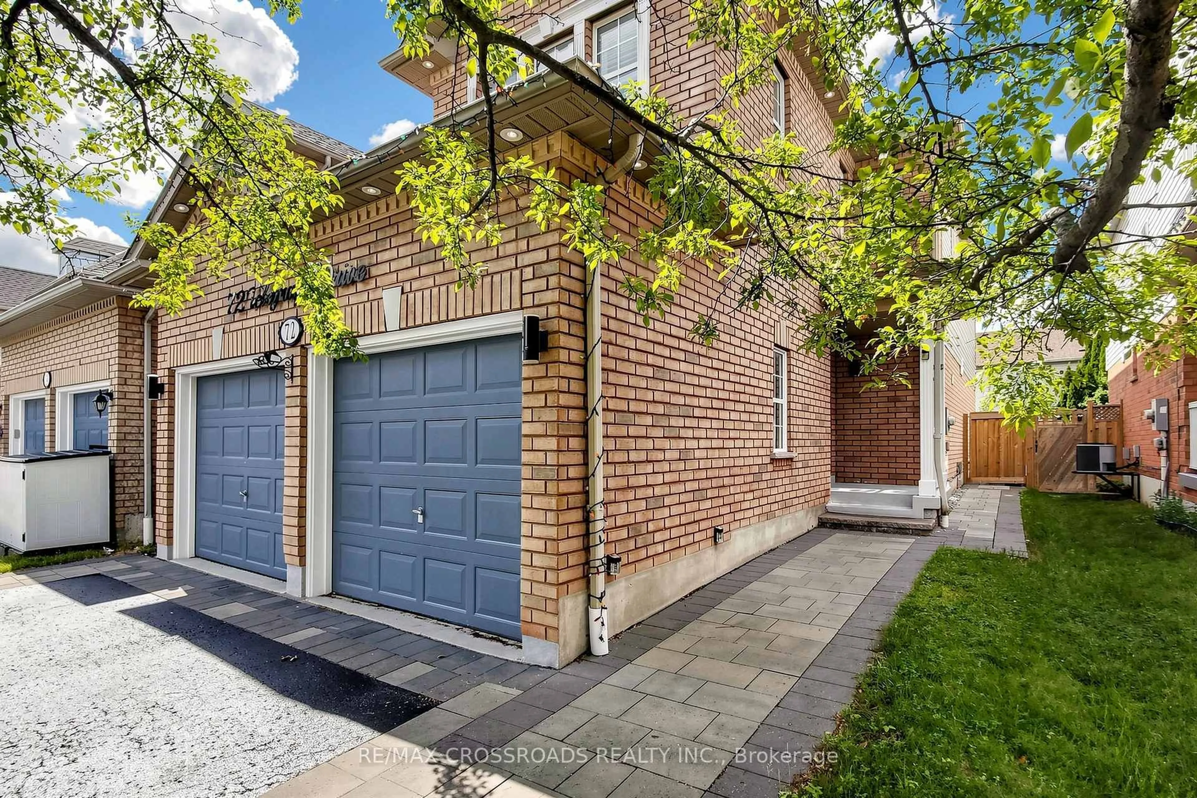 Home with brick exterior material, street for 72 Telegraph Dr, Whitby Ontario L1P 1S4