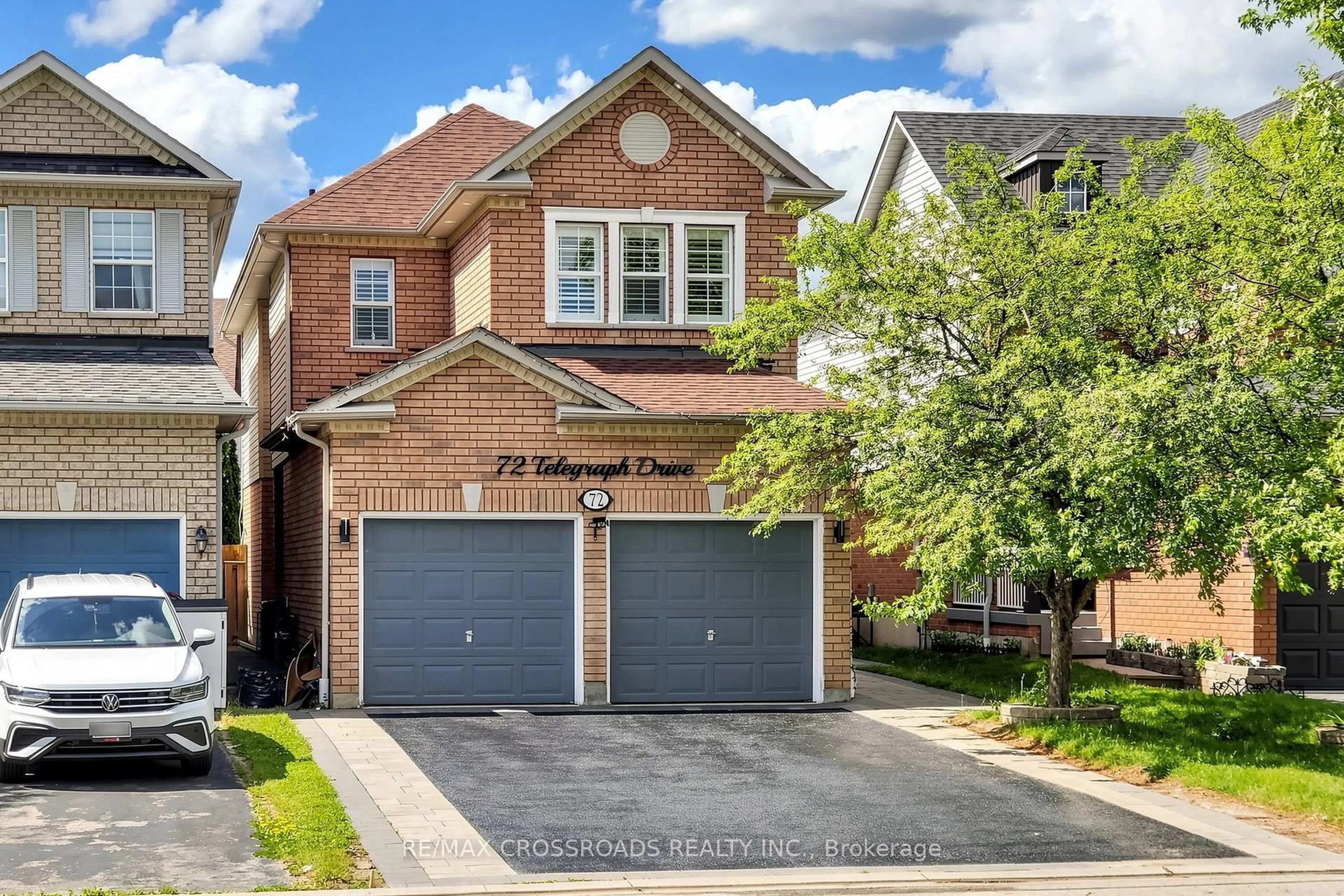 Home with brick exterior material, street for 72 Telegraph Dr, Whitby Ontario L1P 1S4