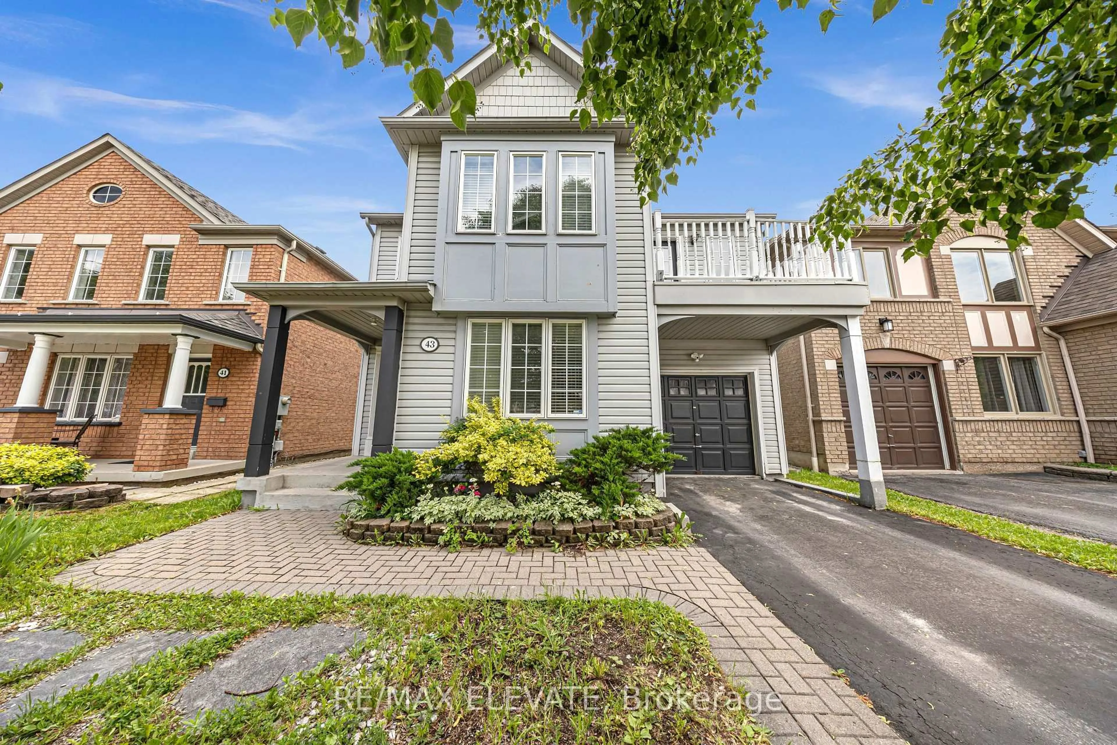 Home with brick exterior material, street for 43 McSweeney Cres, Ajax Ontario L1T 4G2