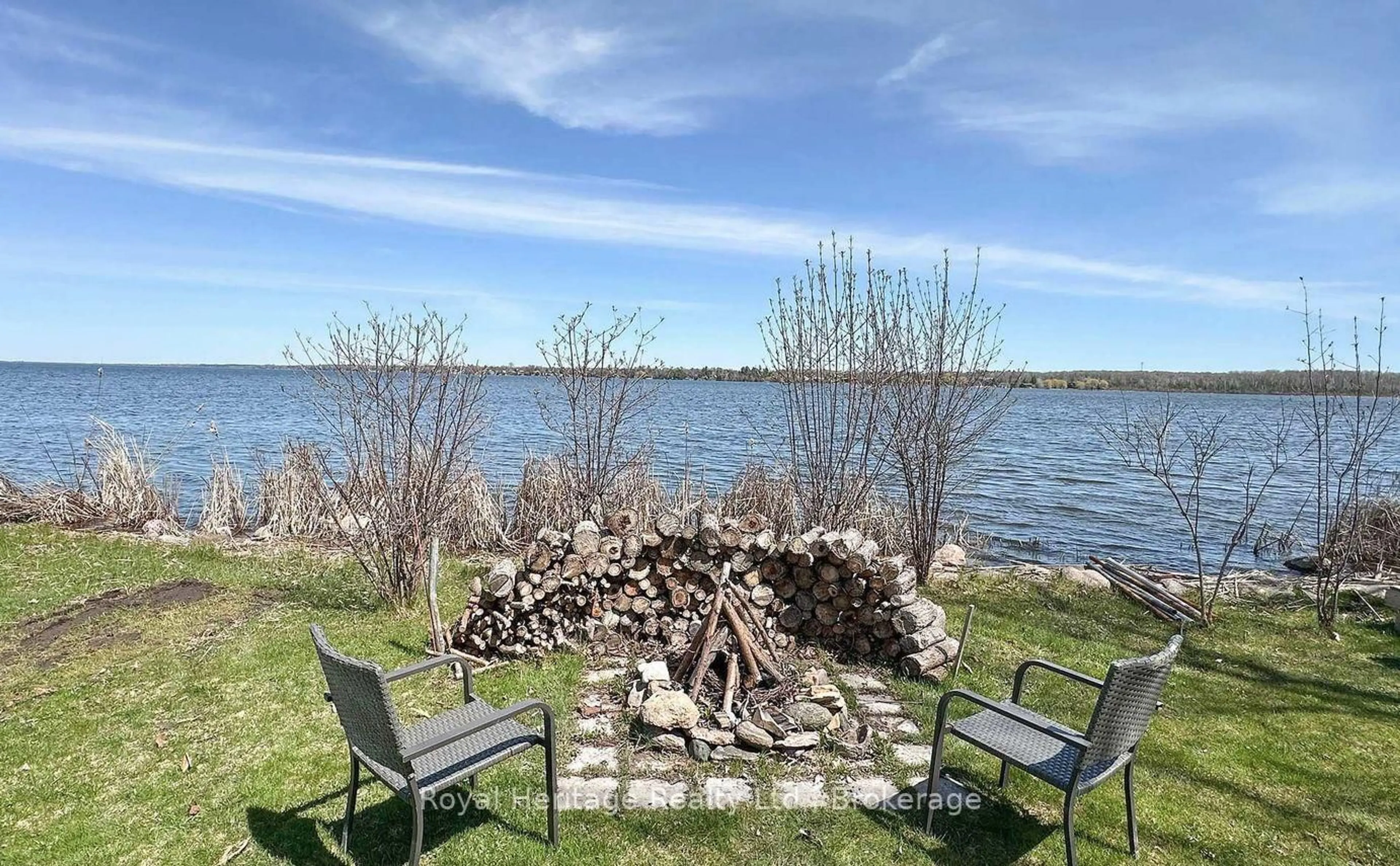 Patio, water/lake/river/ocean view for 56 Pine Point Lane, Scugog Ontario L9L 1B4
