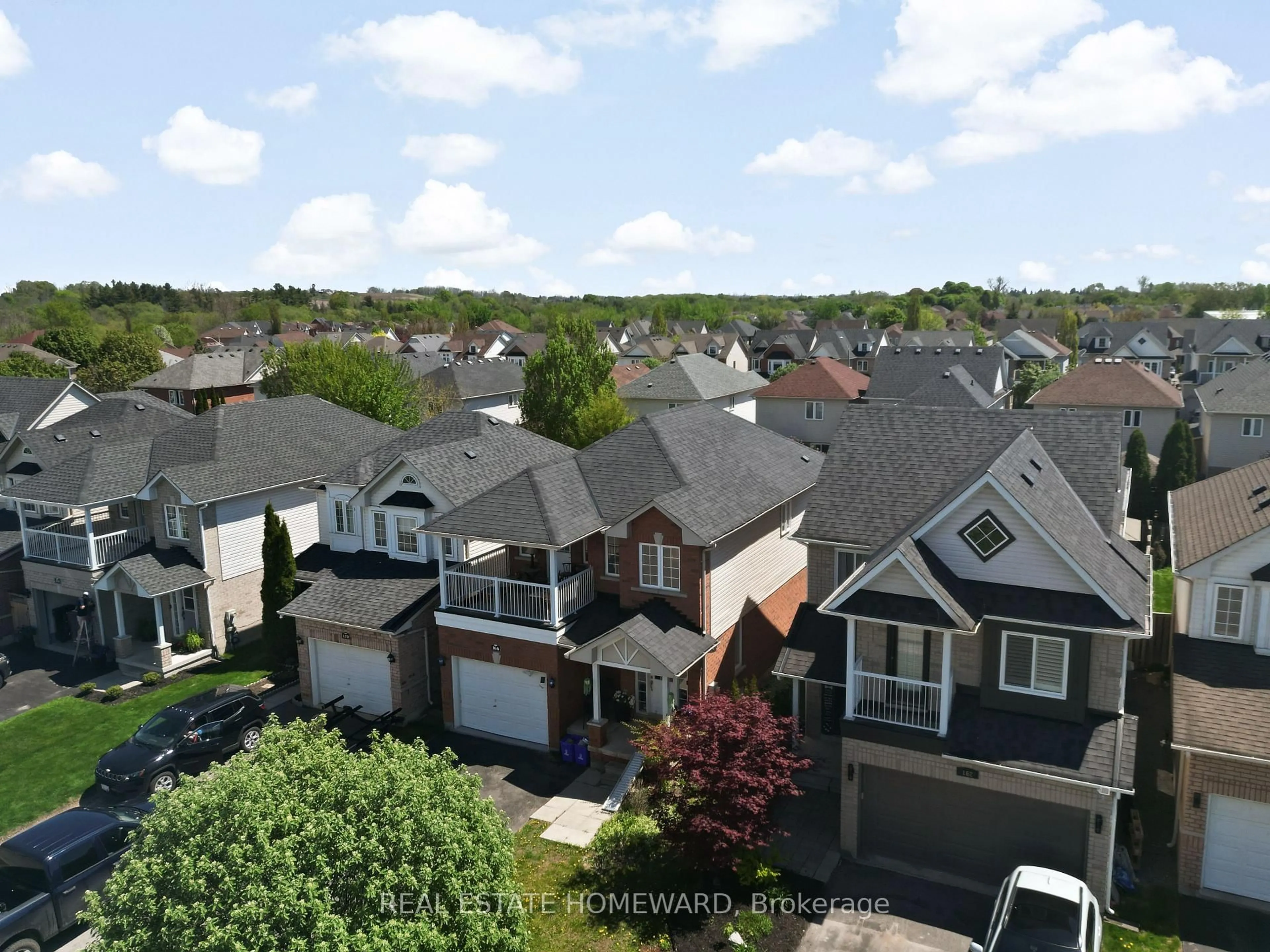 A pic from outside/outdoor area/front of a property/back of a property/a pic from drone, unknown for 166 Hutton Pl, Clarington Ontario L1C 5K2
