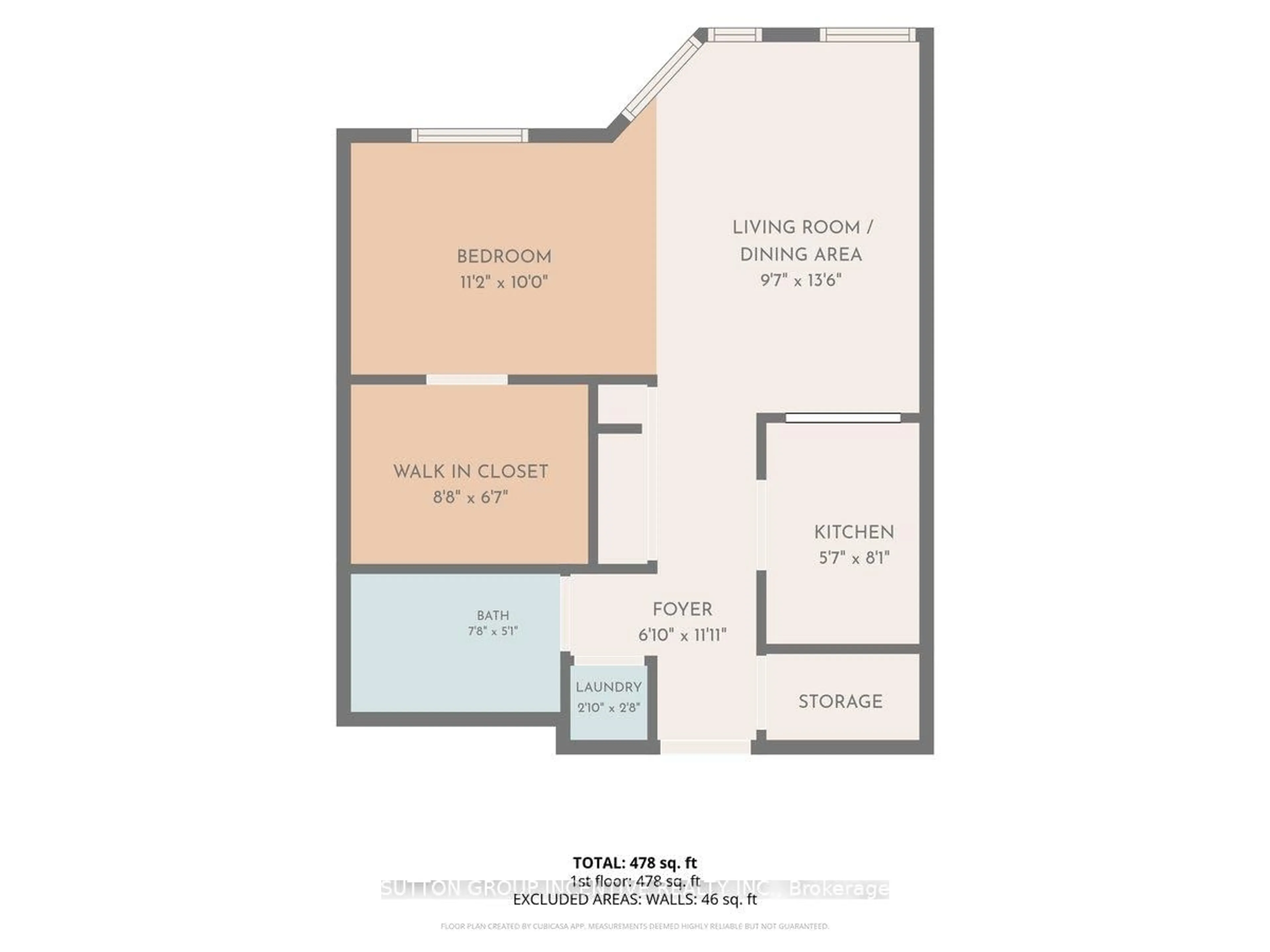 Floor plan for 2460 Eglinton Ave #817, Toronto Ontario M1K 5J7