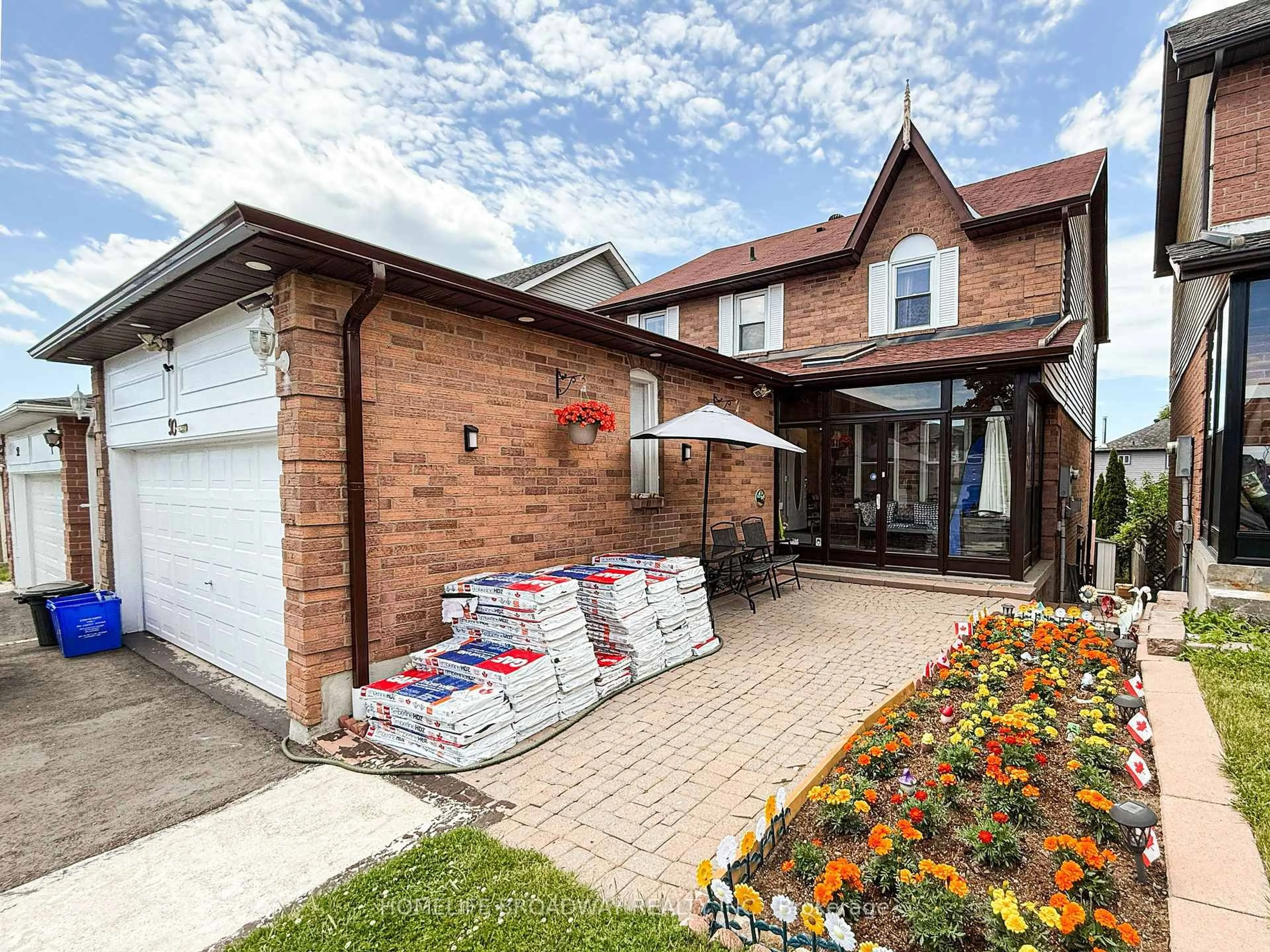 Home with brick exterior material, street for 90 Chapman Dr, Ajax Ontario L1T 3E6