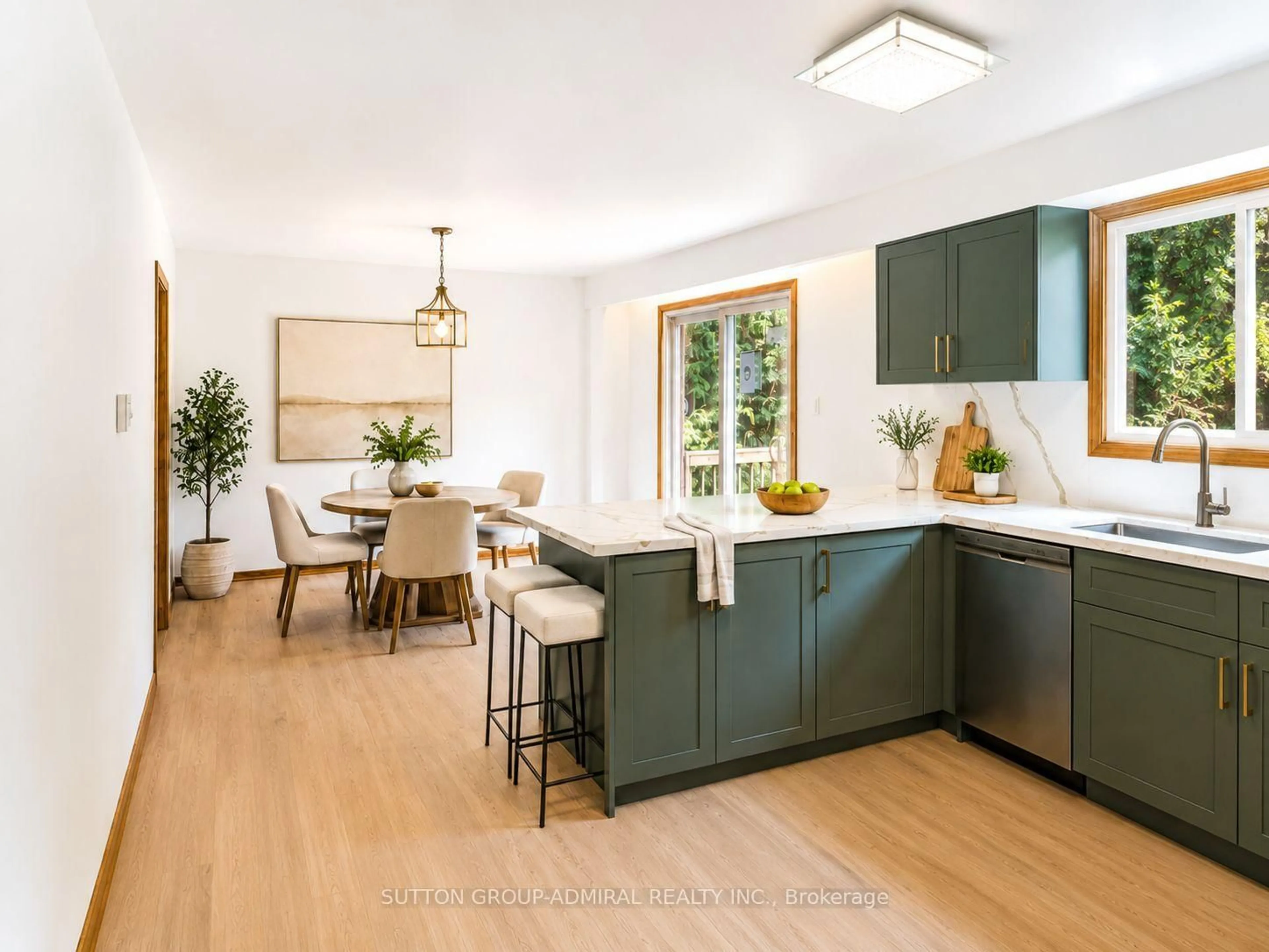 Open concept kitchen, wood/laminate floor for 865 Regent Dr, Oshawa Ontario L1G 1J2
