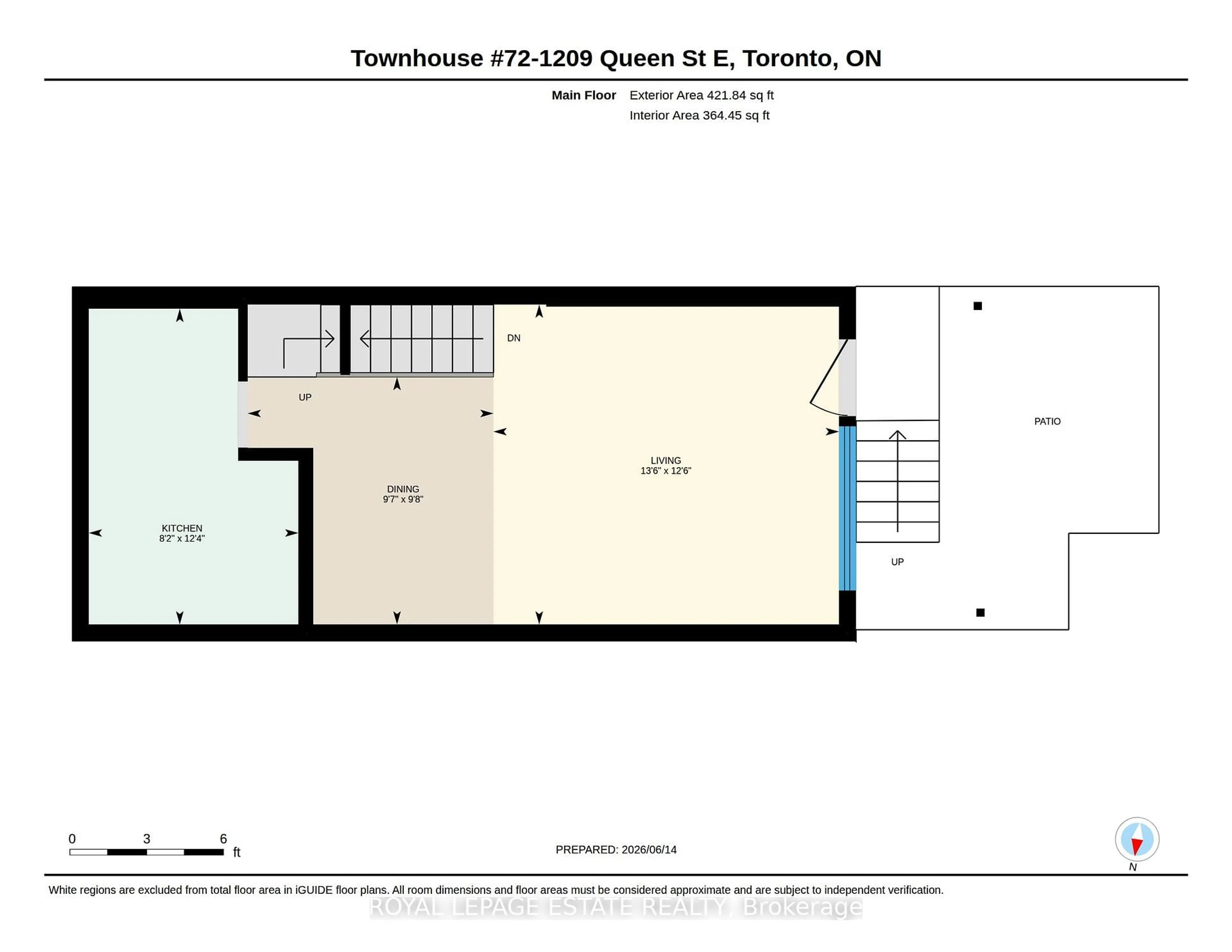 Floor plan for 1209 Queen St #72, Toronto Ontario M4M 3H4