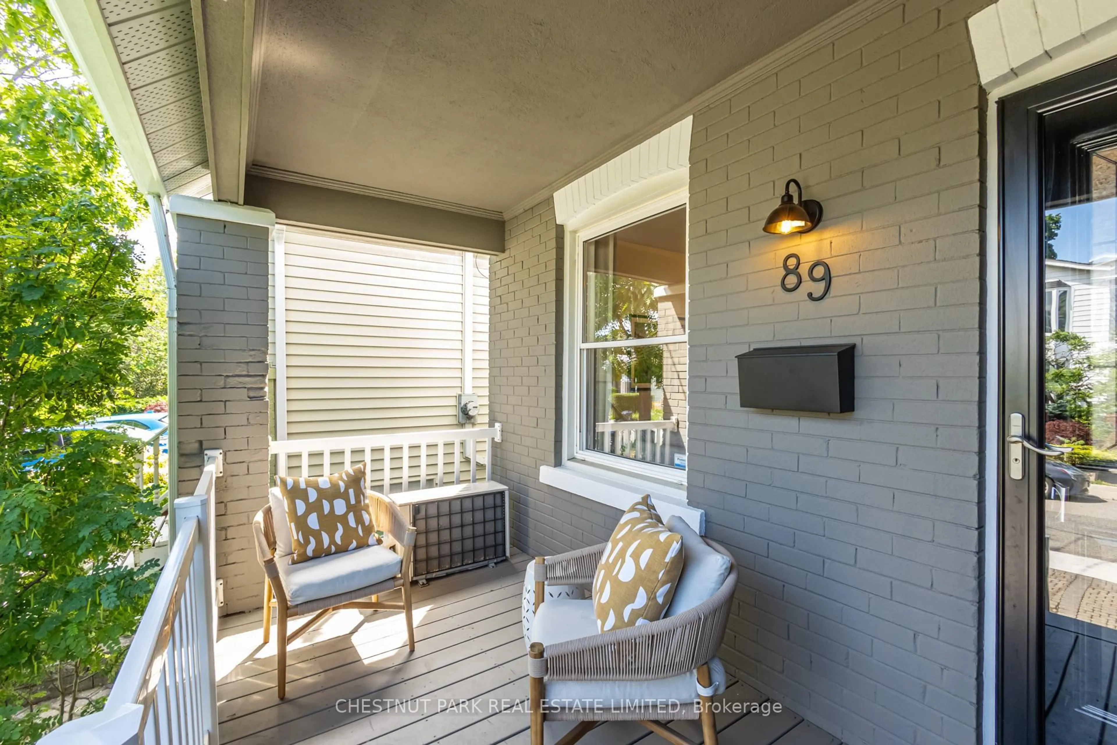 Patio, street for 89 Frater Ave, Toronto Ontario M4C 2H7