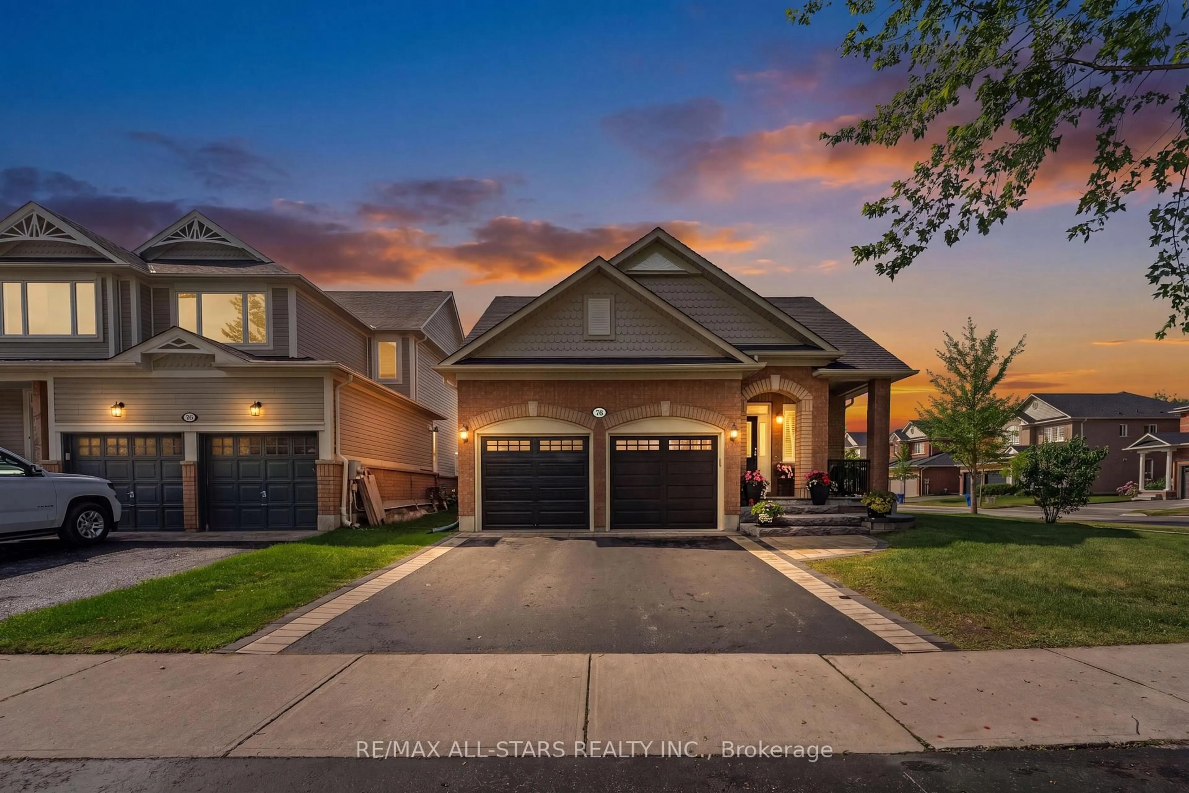 Home with brick exterior material, street for 76 Chimney Hill Way, Scugog Ontario L9L 2E1