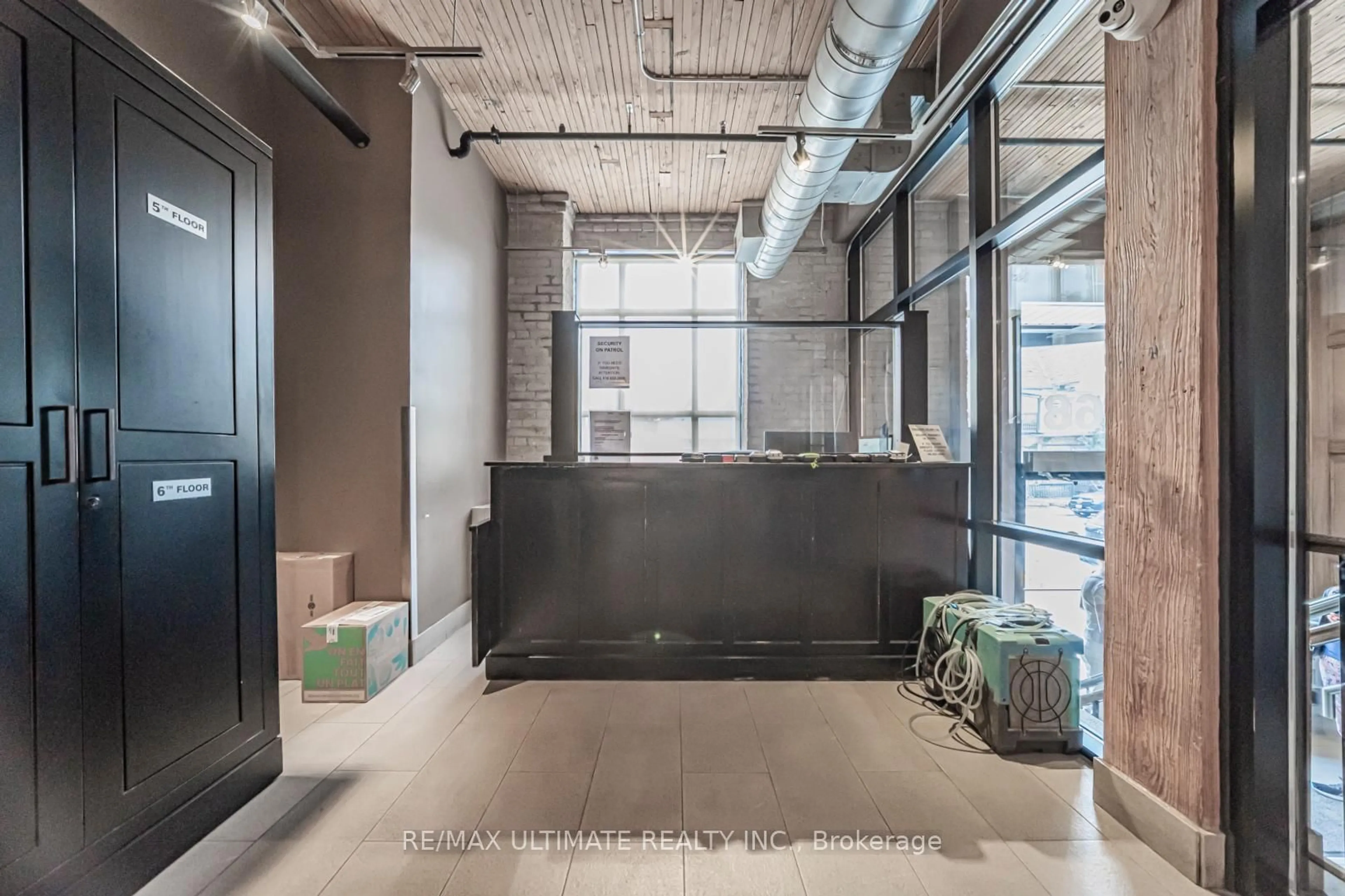 Indoor foyer for 68 Broadview Ave #523, Toronto Ontario M4M 2E6