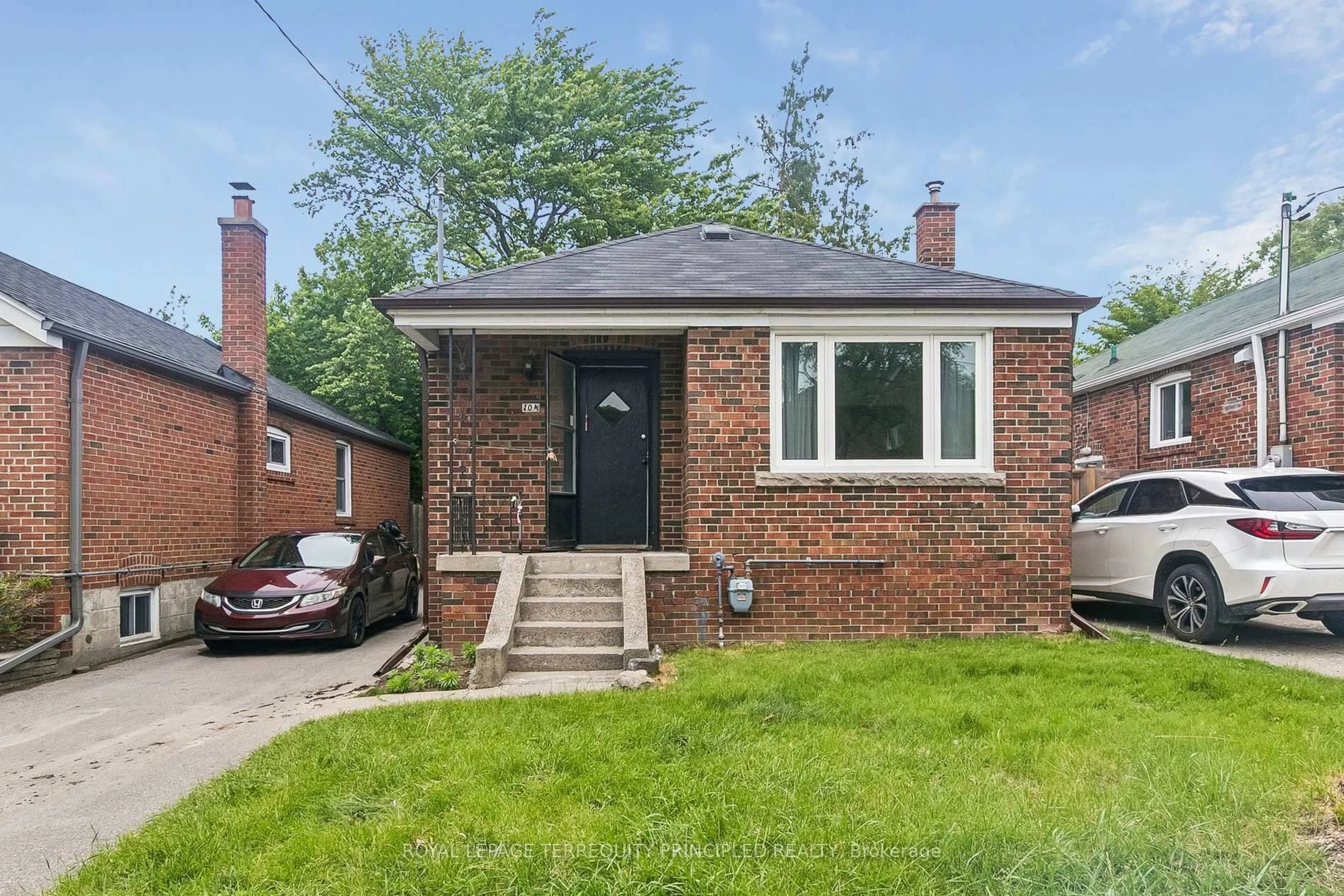 Home with brick exterior material, street for 104 Galbraith Ave, Toronto Ontario M4B 2B7