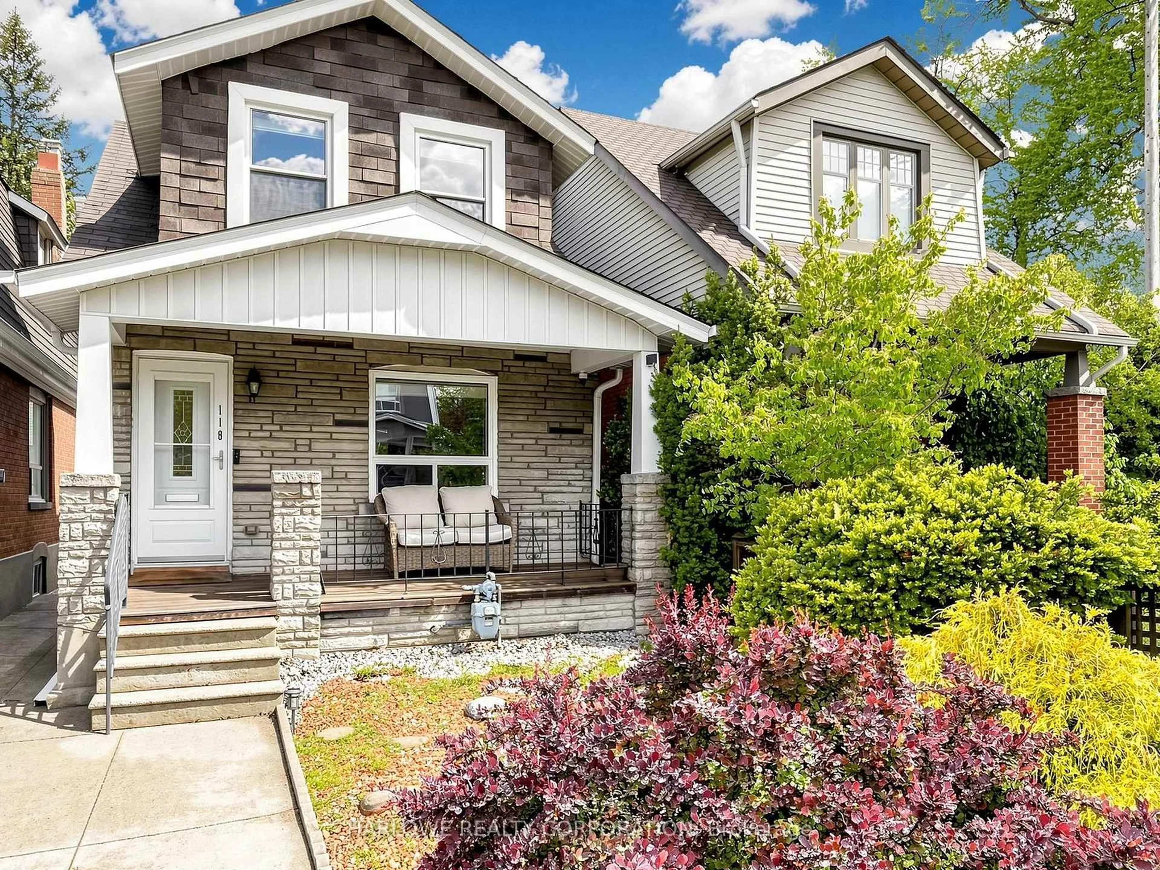 Home with brick exterior material, street for 118 Woodmount Ave, Toronto Ontario M4C 3Y6
