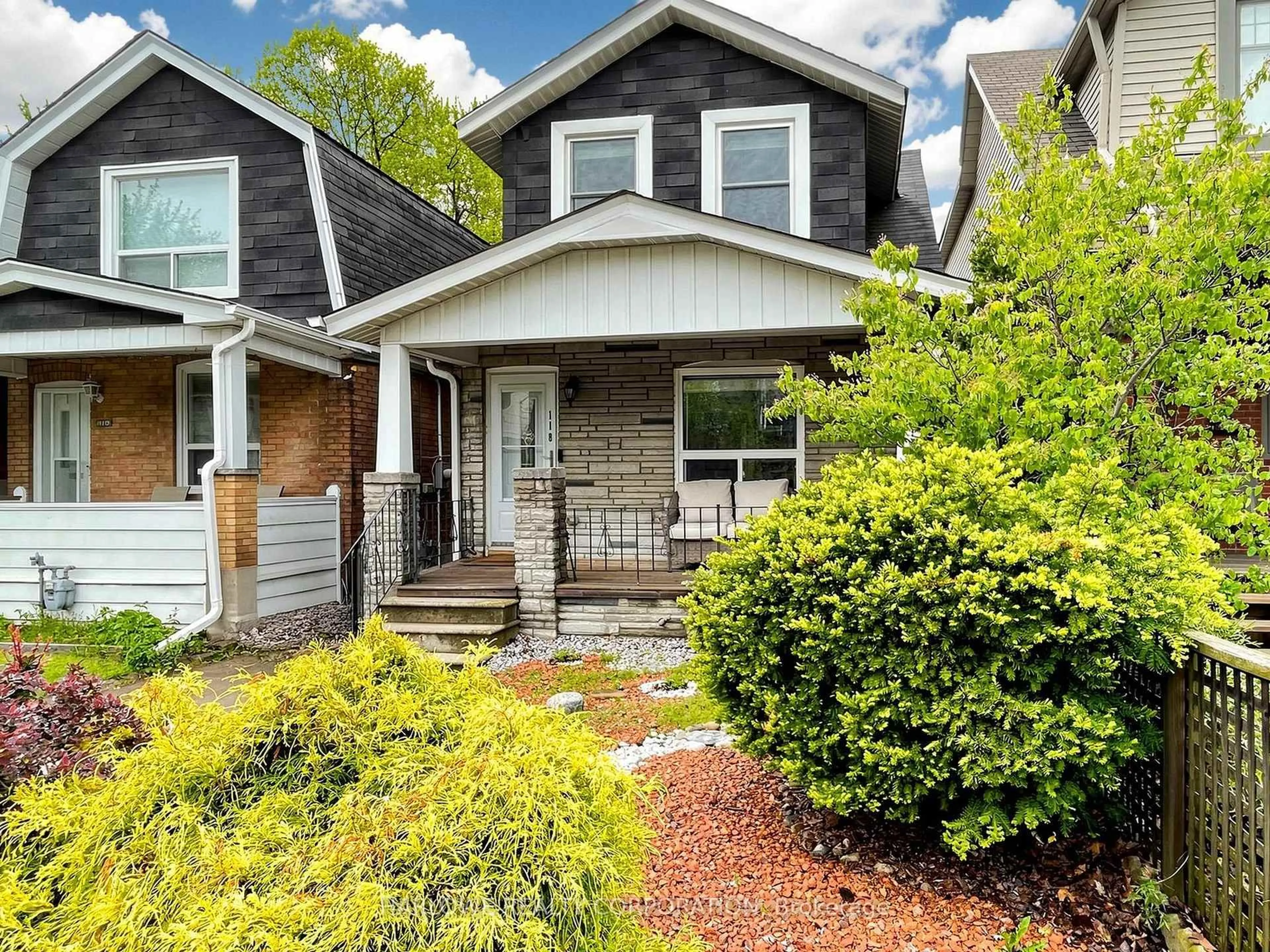 Home with brick exterior material, street for 118 Woodmount Ave, Toronto Ontario M4C 3Y6