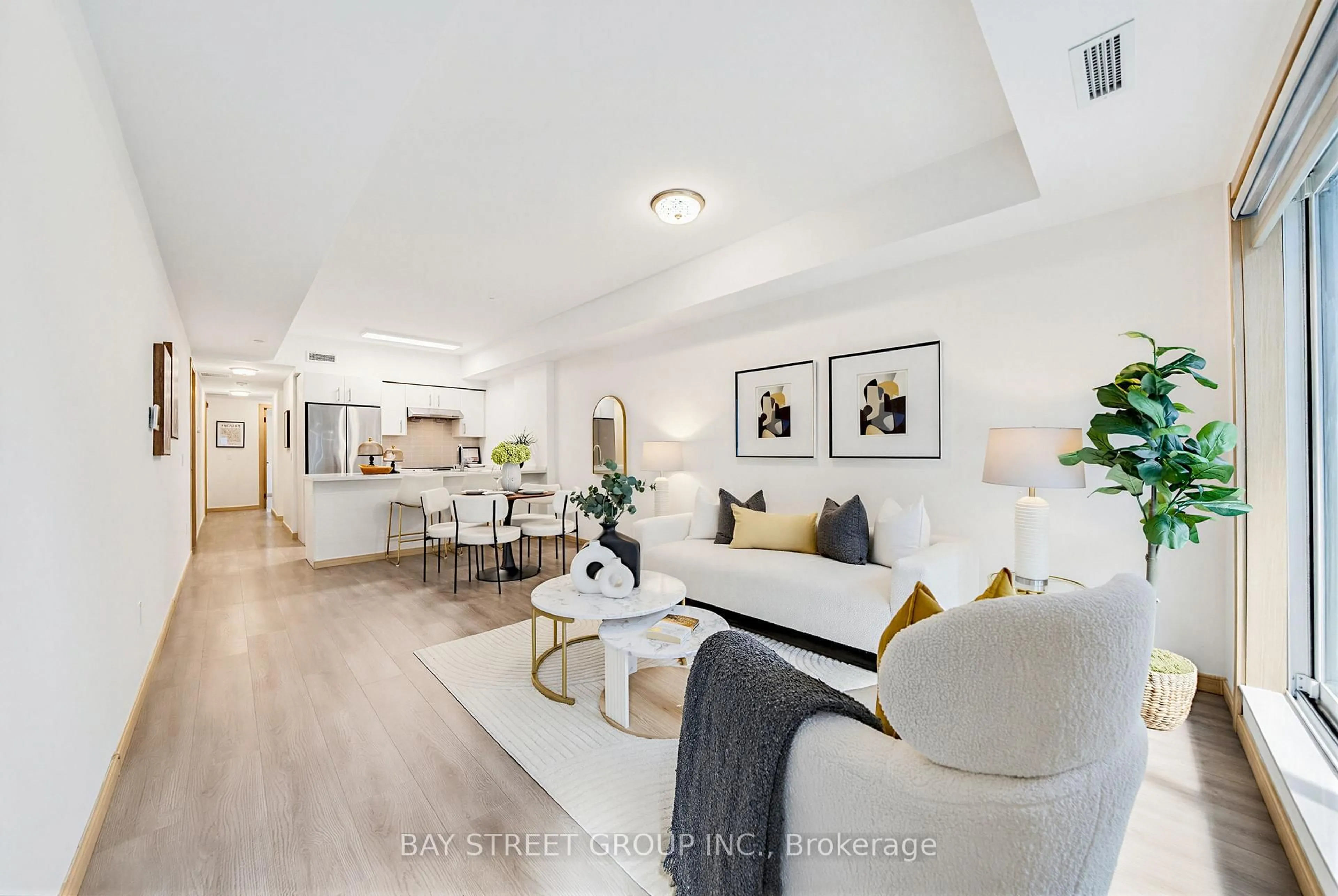 Living room with furniture, unknown for 50 Morecambe Gate #B207, Toronto Ontario M1W 0A9