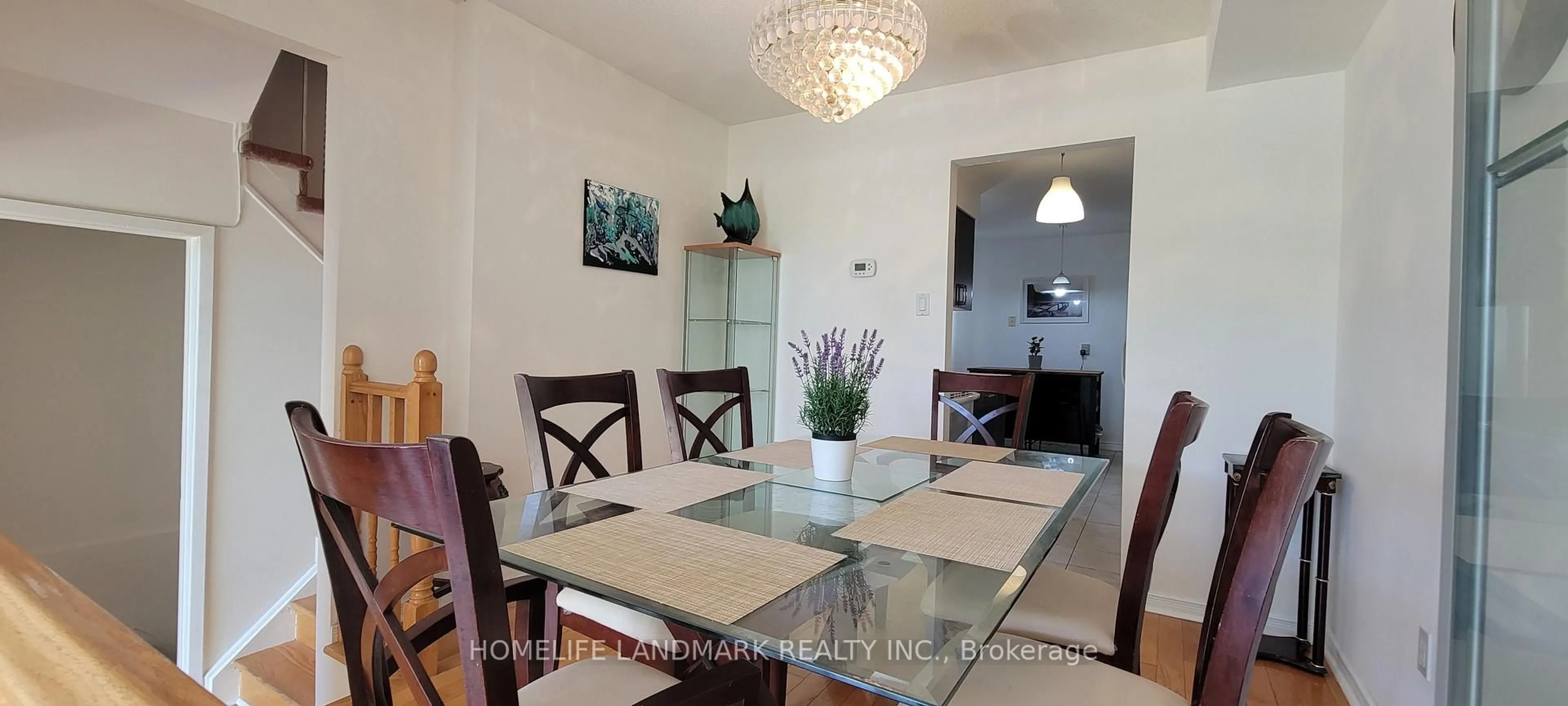 Dining room, wood/laminate floor for 131 Silver Springs Blvd, Toronto Ontario M1V 1M8