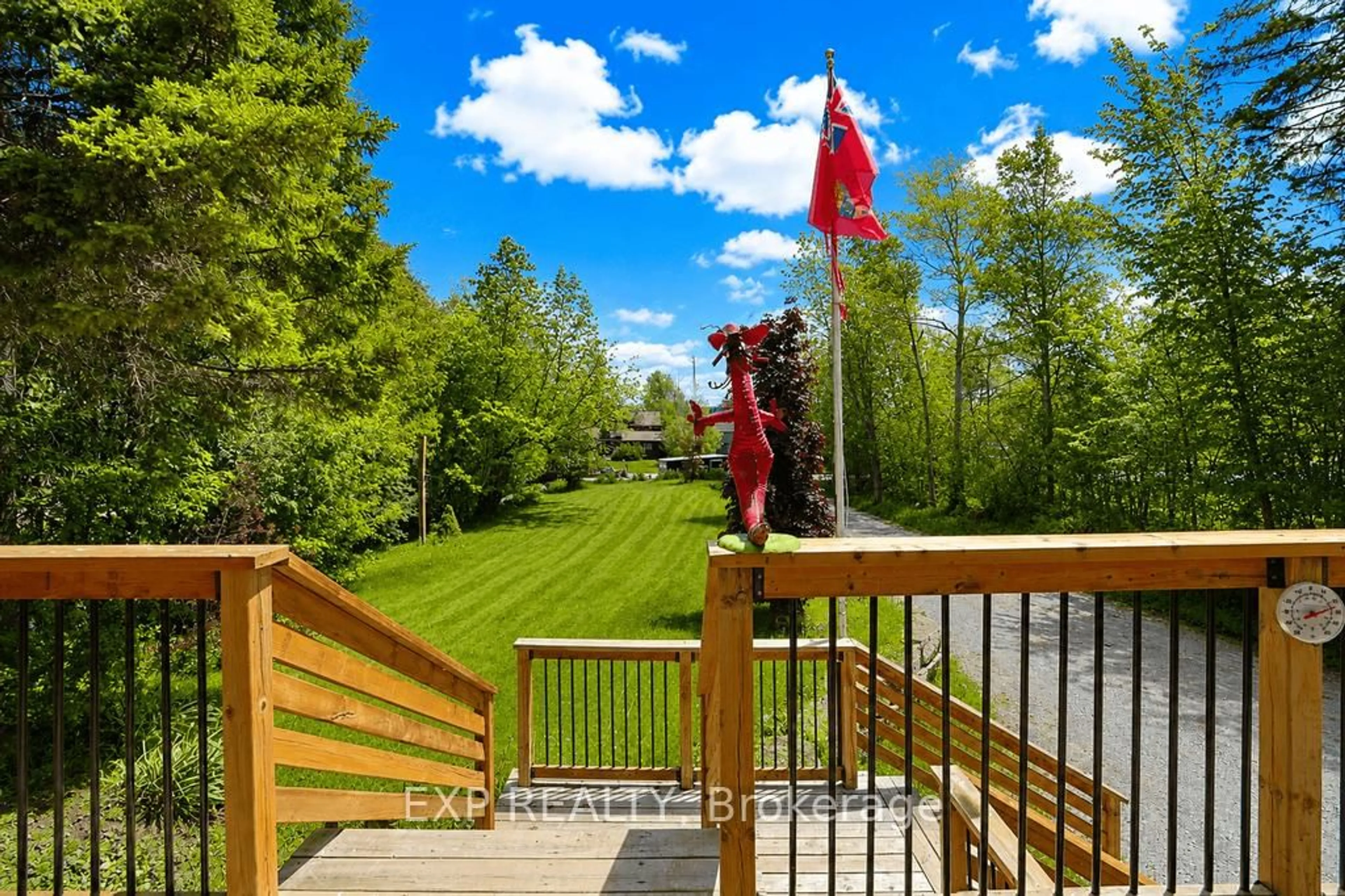 Patio, water/lake/river/ocean view for 384 Carnegie Beach Rd, Scugog Ontario L9L 1B6